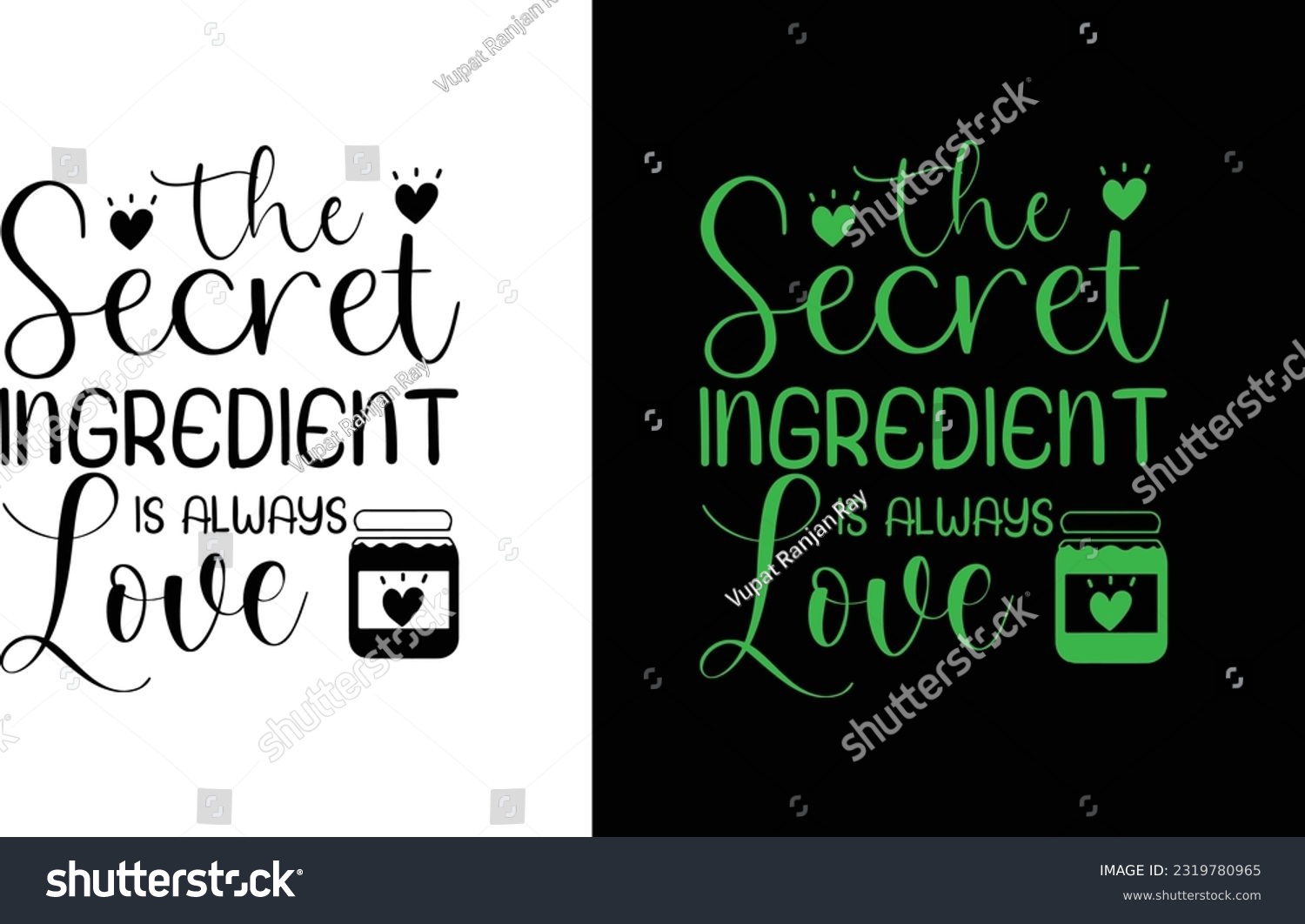 SVG of The Secret Ingredient Is Always Love Svg, happy holiday svg svg