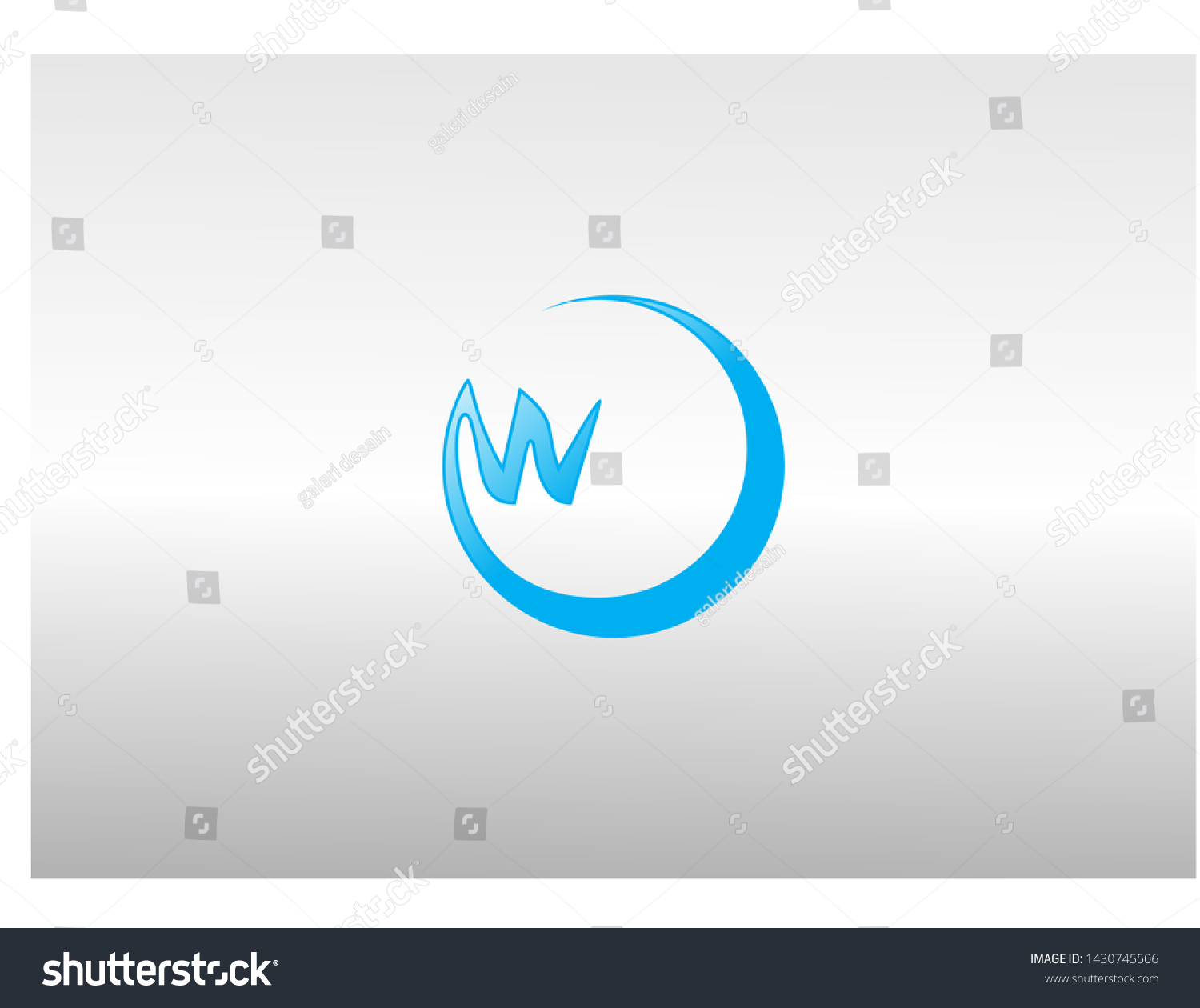 Shape Simple Logo Bright Blue Stock Vector (Royalty Free) 1430745506