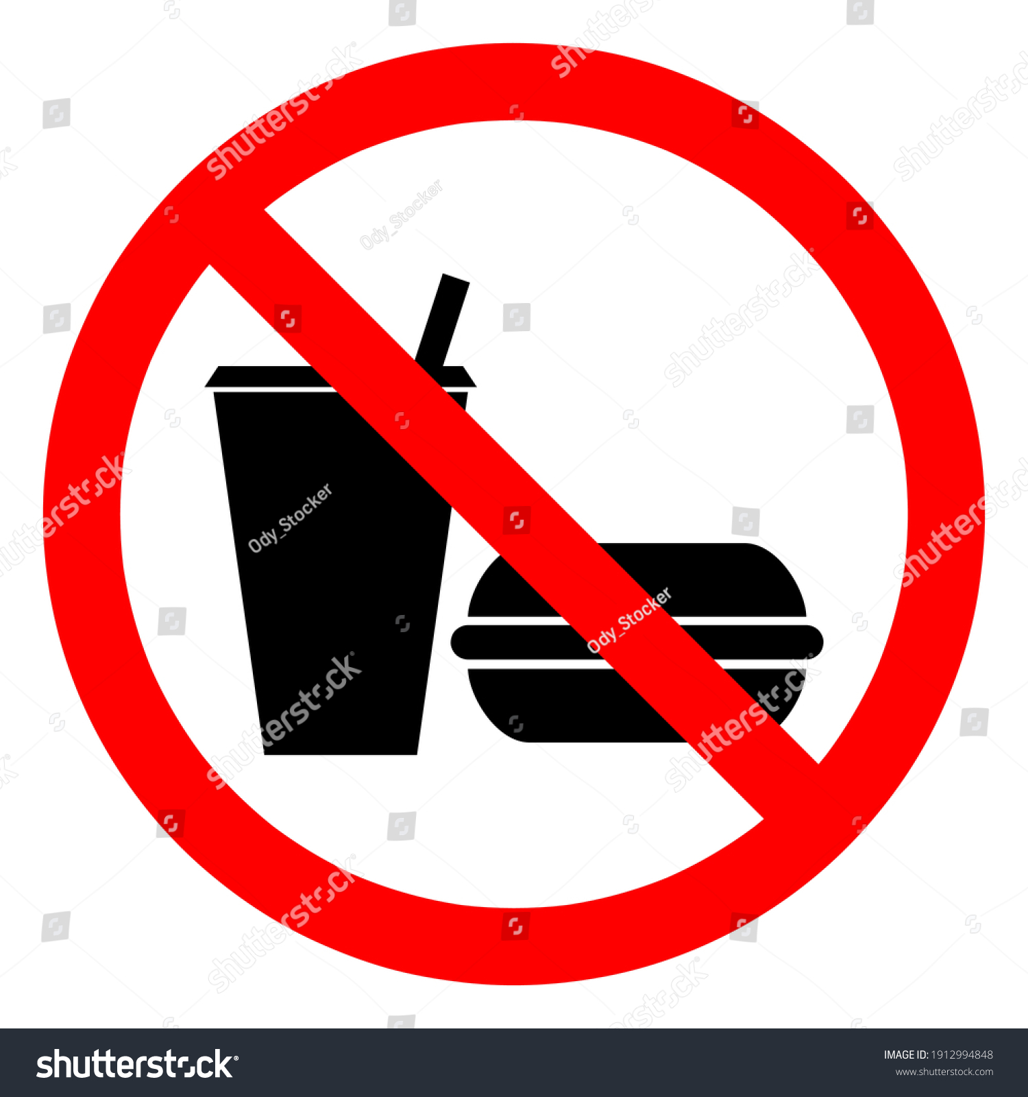 5,061 No eating drinking sign Images, Stock Photos & Vectors | Shutterstock