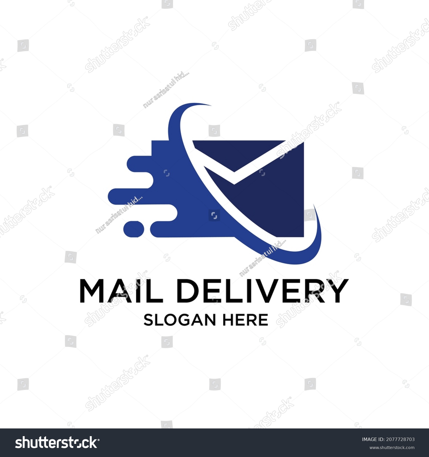 Simple Logo Mail Delivery Stock Vector (Royalty Free) 2077728703