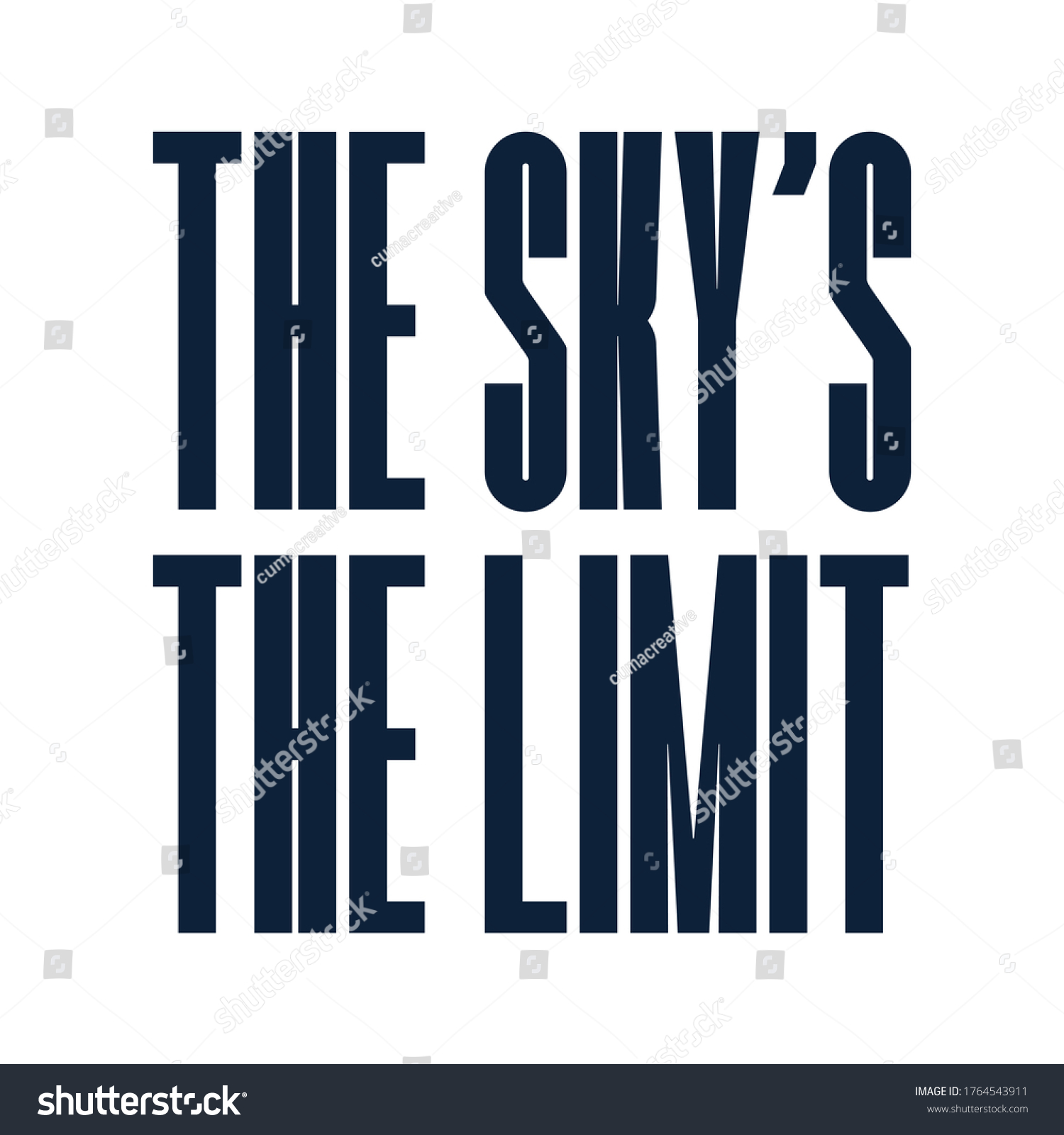 Sky Limit Beautiful Motivational Quote About Stock Vector (Royalty Free
