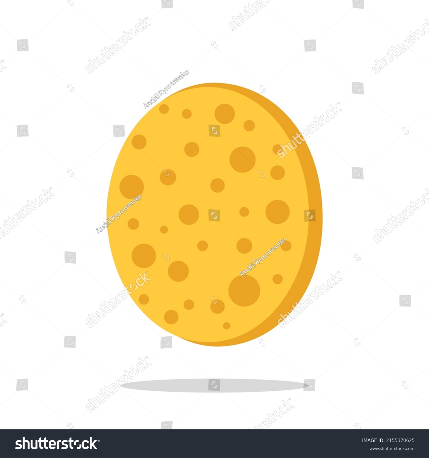 Sponge Icon Yellow Sponge Made Soft Stock Vector (Royalty Free ...