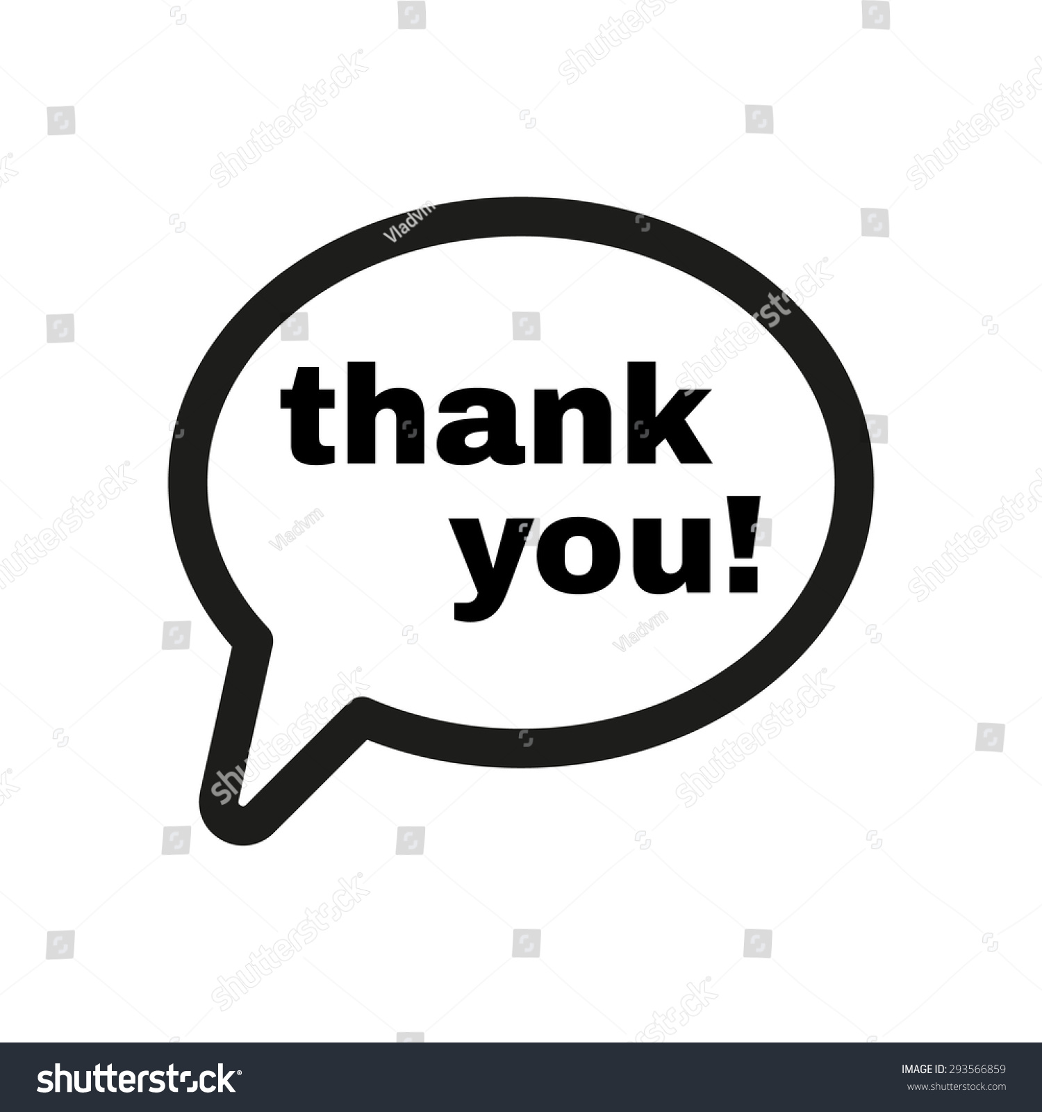 Thank You Icon Thanks Symbol Flat Stock Vector 293566859 - Shutterstock