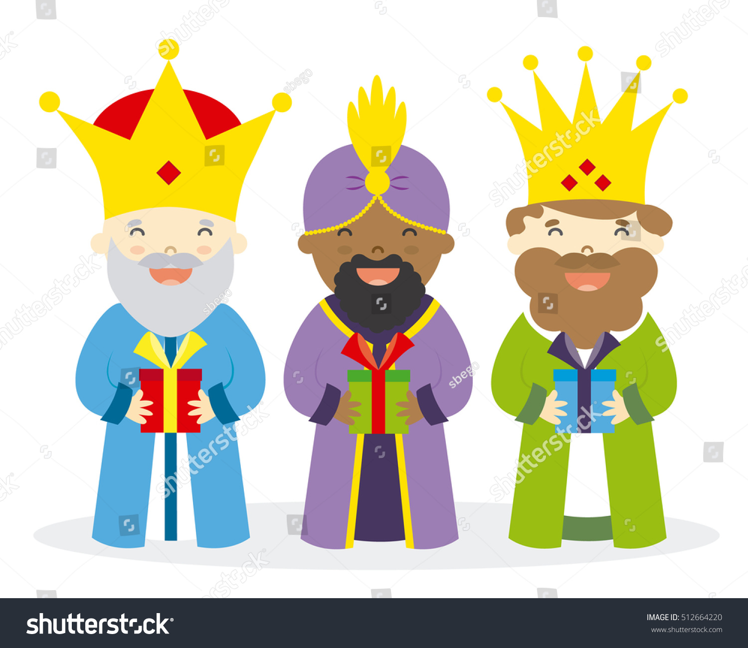 Three Kings Orient Stock Vector 512664220 - Shutterstock