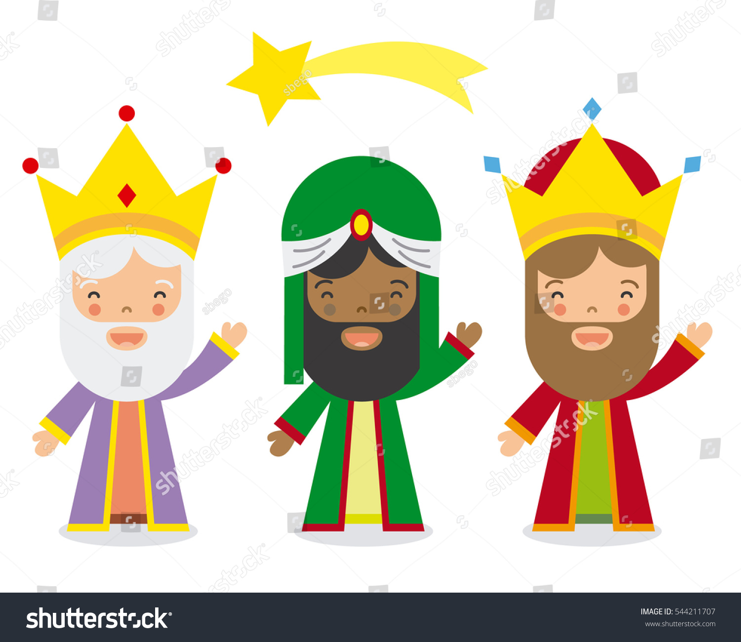 The Three Kings Of Orient Stock Vector 544211707 : Shutterstock