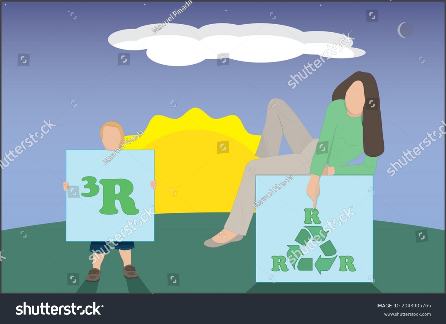 Three Rs Reduce Reuse Recycle Stock Vector Royalty Free 2043905765 Three Rs Reduce Reuse Recycle Stock Vector Royalty Free 2043905765