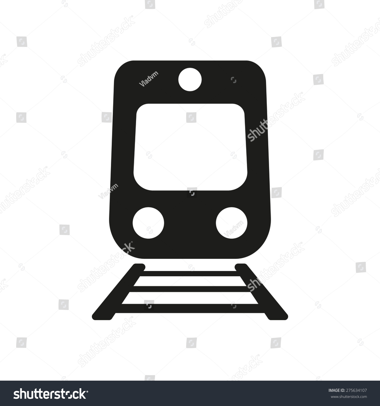 Train Icon Railway Symbol Flat Vector Stock Vector (Royalty Free ...