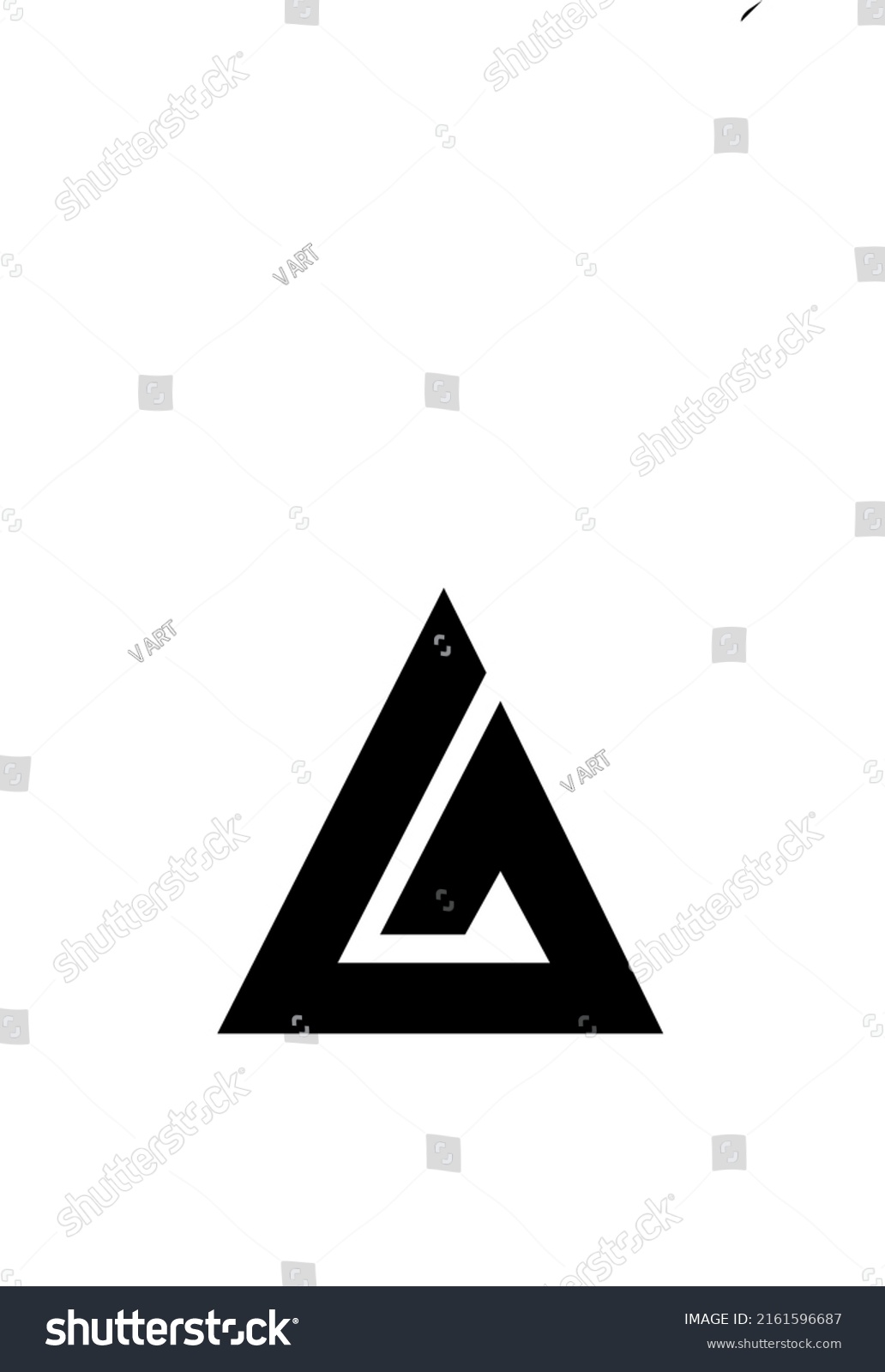 Triangular Black Logo Looks Great Stock Vector (Royalty Free ...