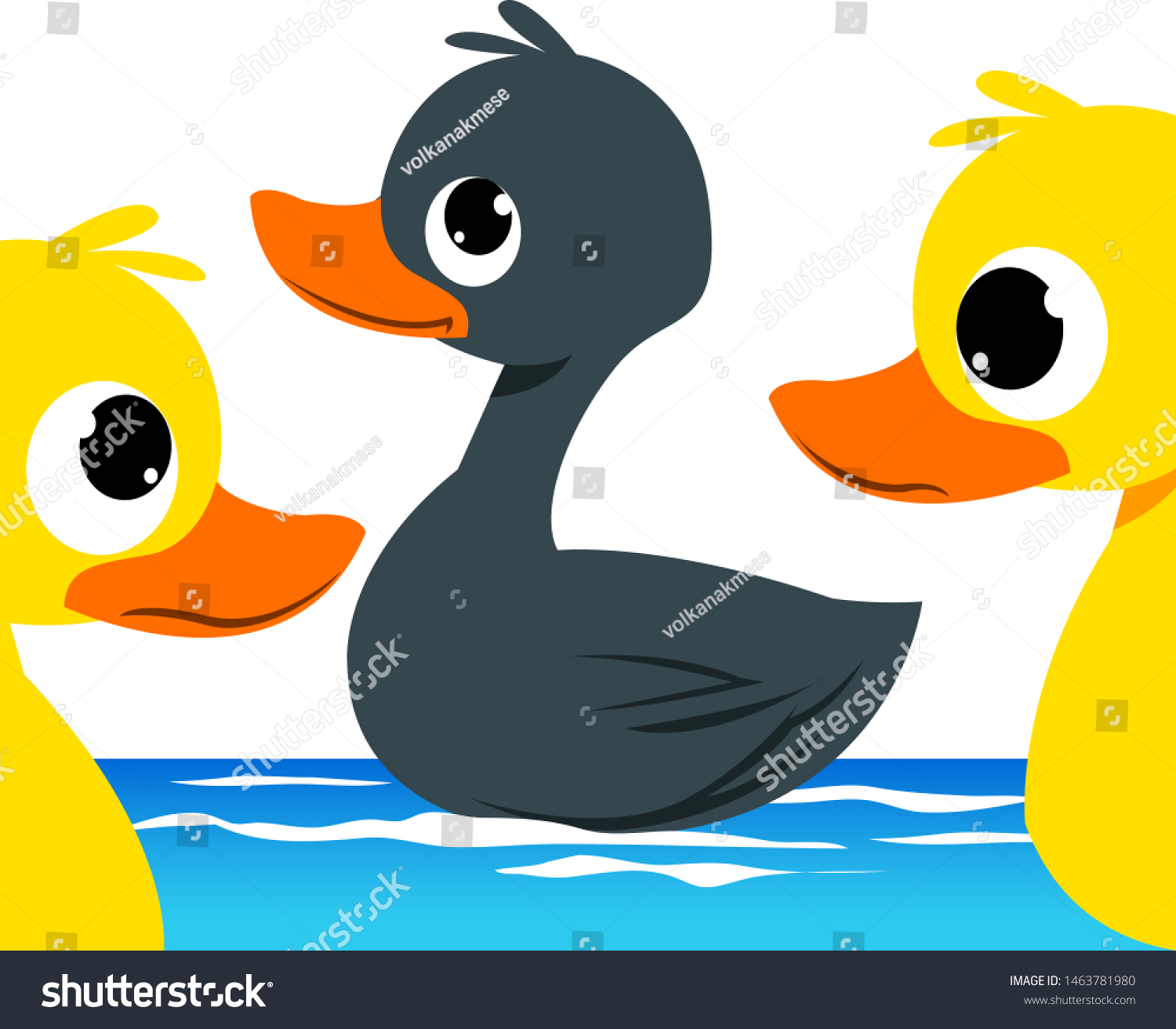 Ugly Duckling Aesops Fairy Tale Vectoral Stock Vector Royalty Free