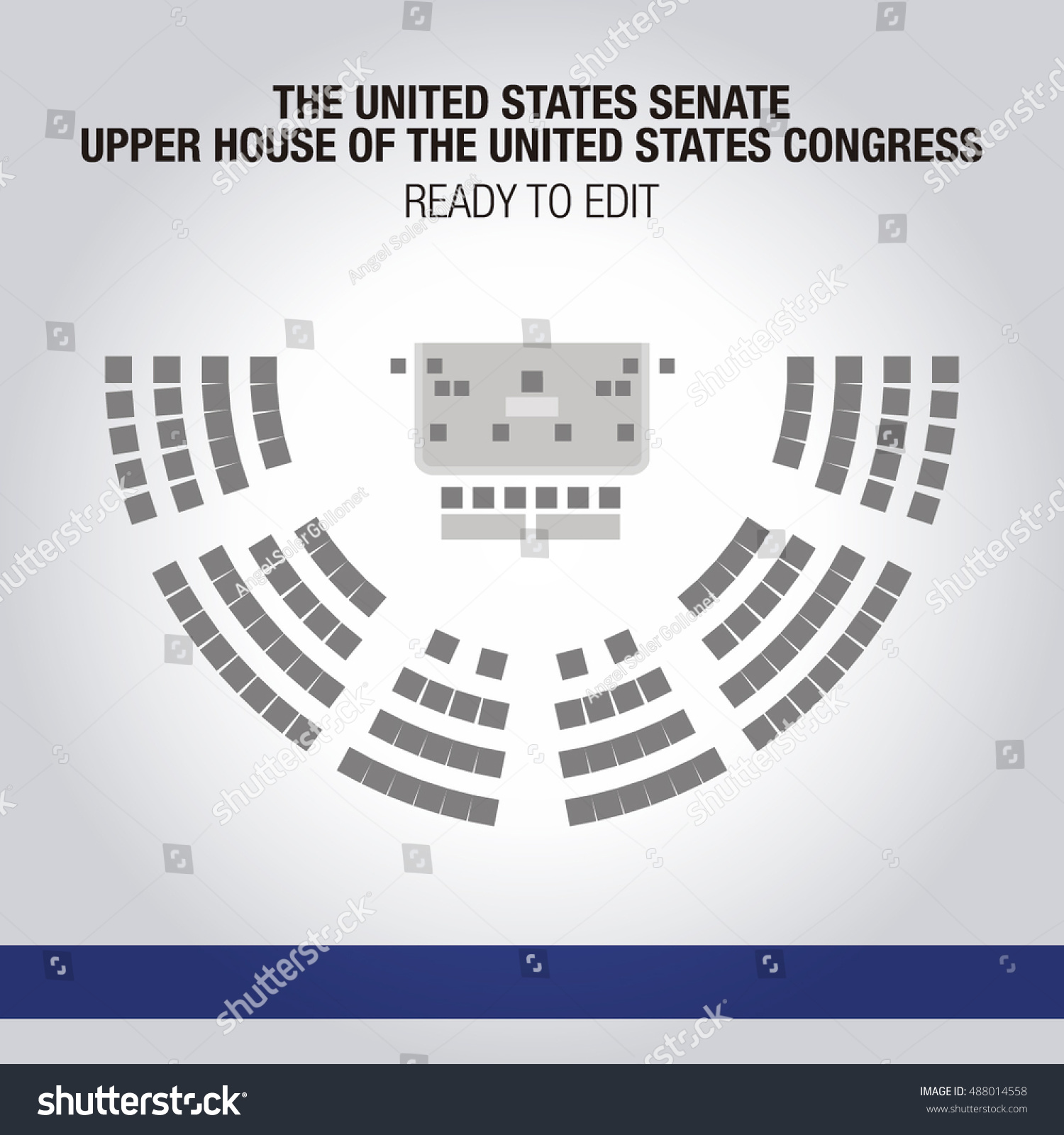 stock vector the united states senate upper house of the united states congress seating plan editable seats 488014558