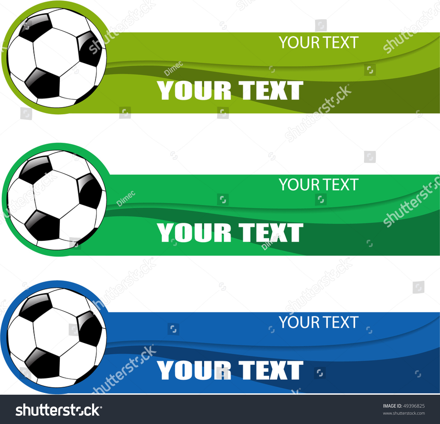 The Vector Color Soccer Banner Set - 49396825 : Shutterstock