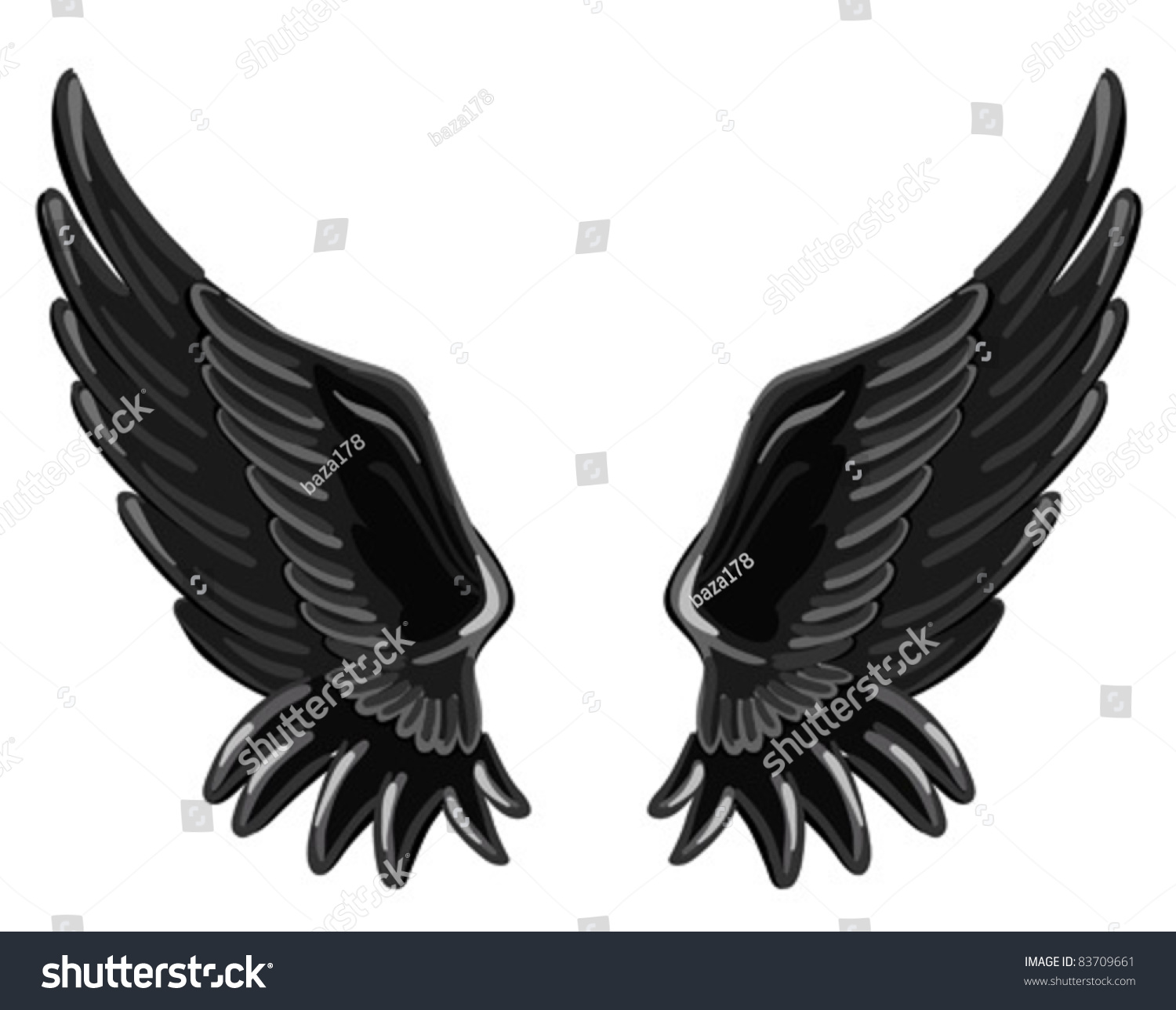 The Wings Of A Fallen Angel Stock Vector 83709661 : Shutterstock