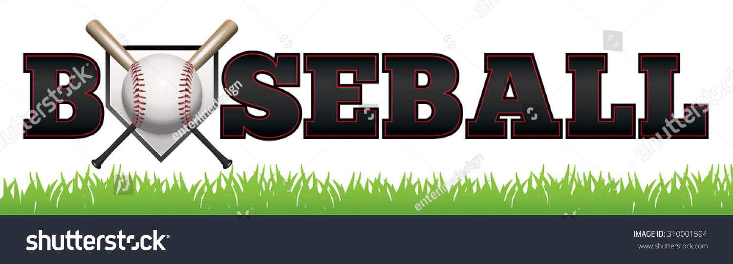 Word Baseball Written Out Letters Bat Stock Vector 310001594 Shutterstock