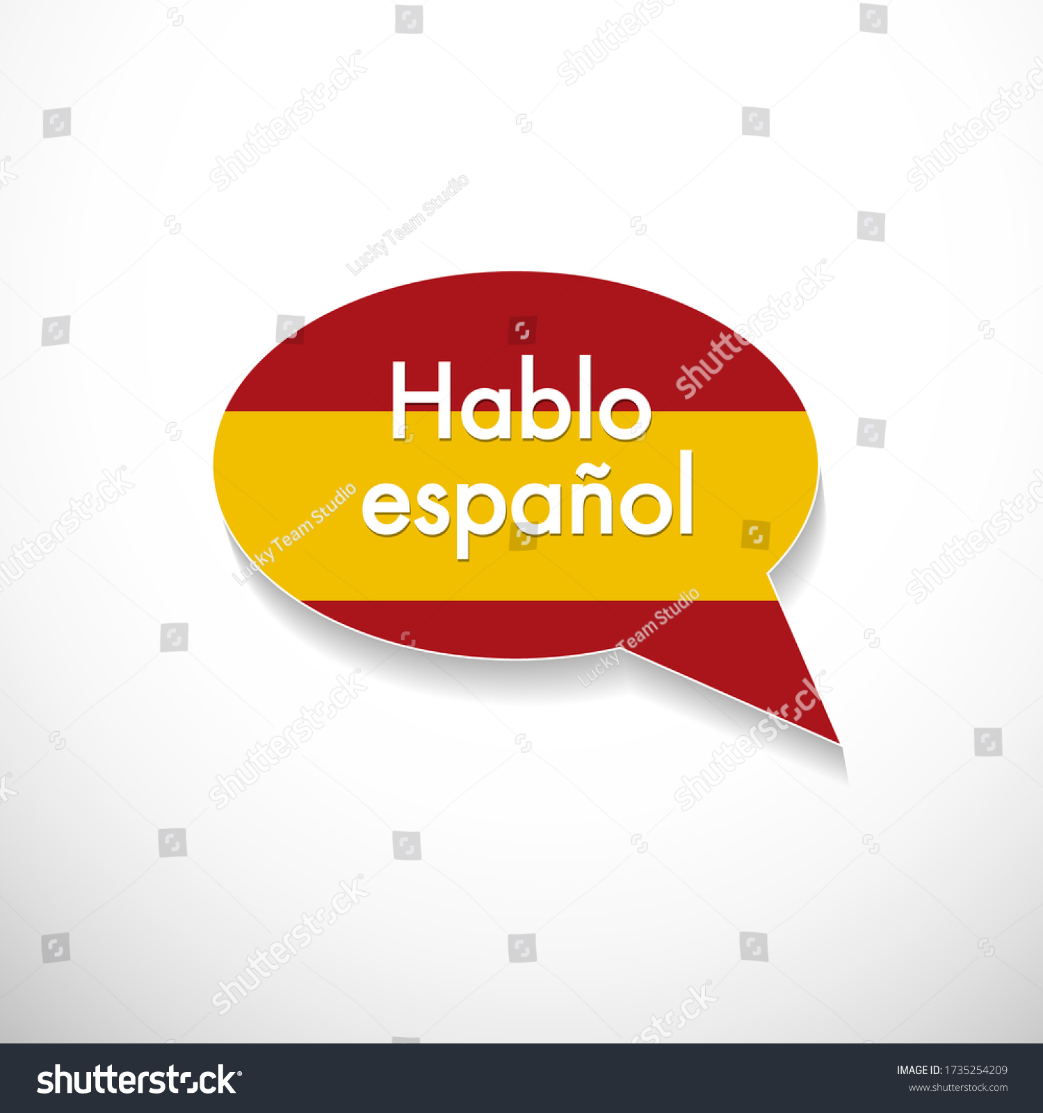 Word Hablo Espanol On Bubble Spanish Stock Vector (Royalty Free ...