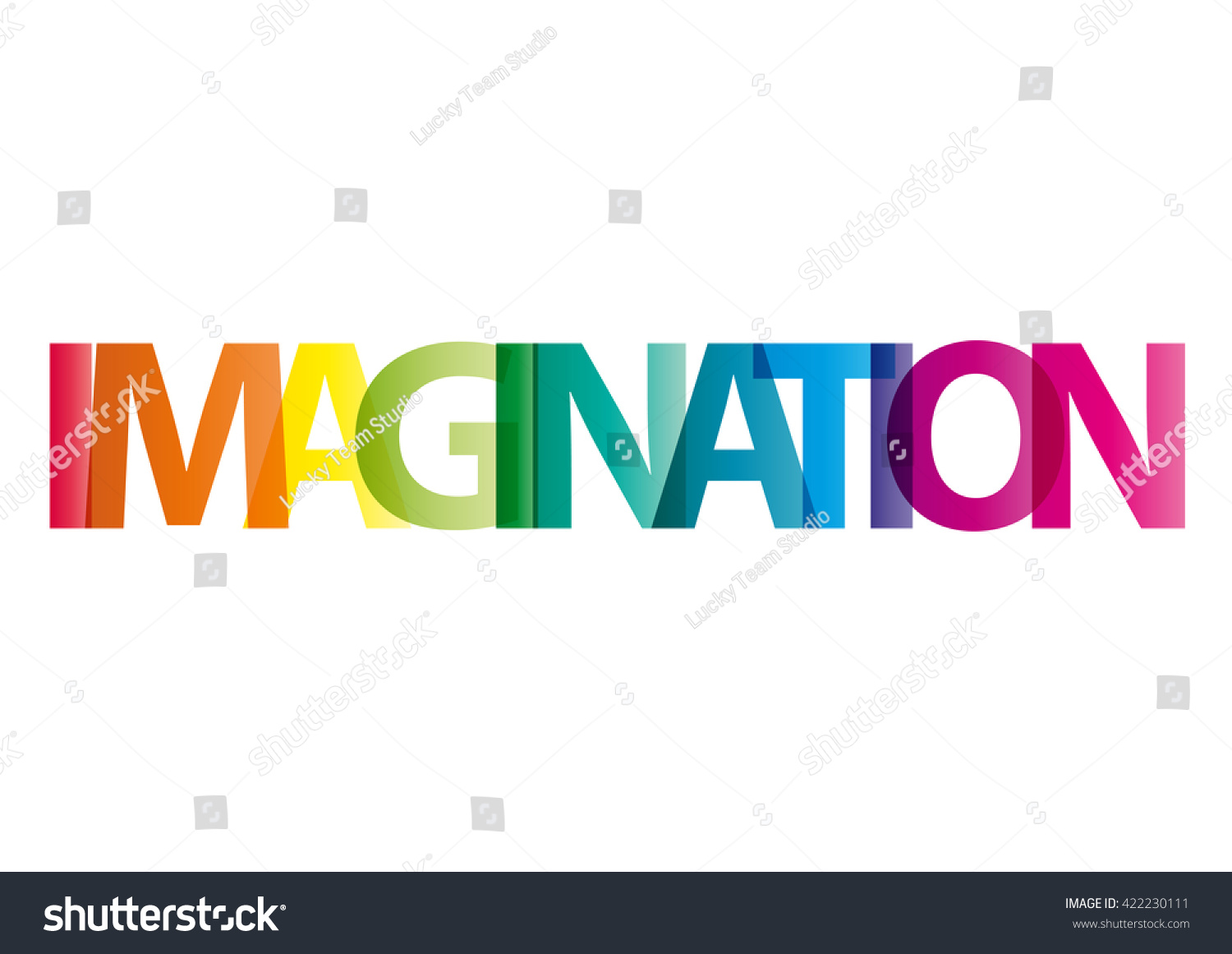 Word Imagination Vector Banner Text Colored Stock Vector 422230111 ...