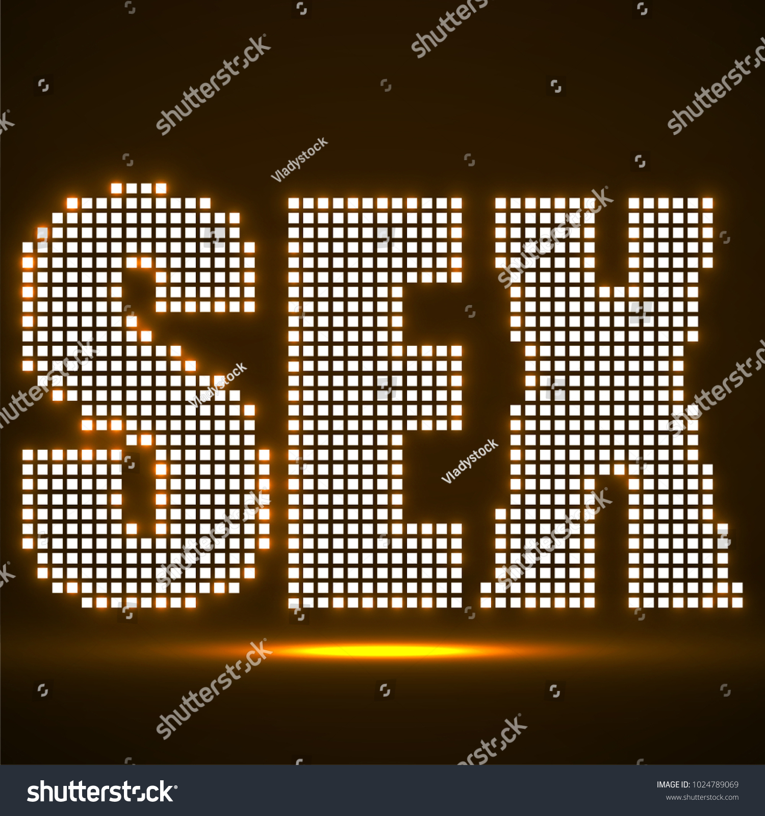 Word Sex Glowing Pixels Vector Illustration Stock Vector Royalty Free 1024789069 Shutterstock 5492