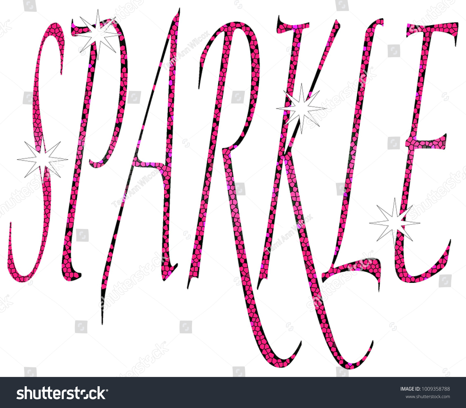 word-sparkle-pink-glitter-look-stock-vector-royalty-free-1009358788