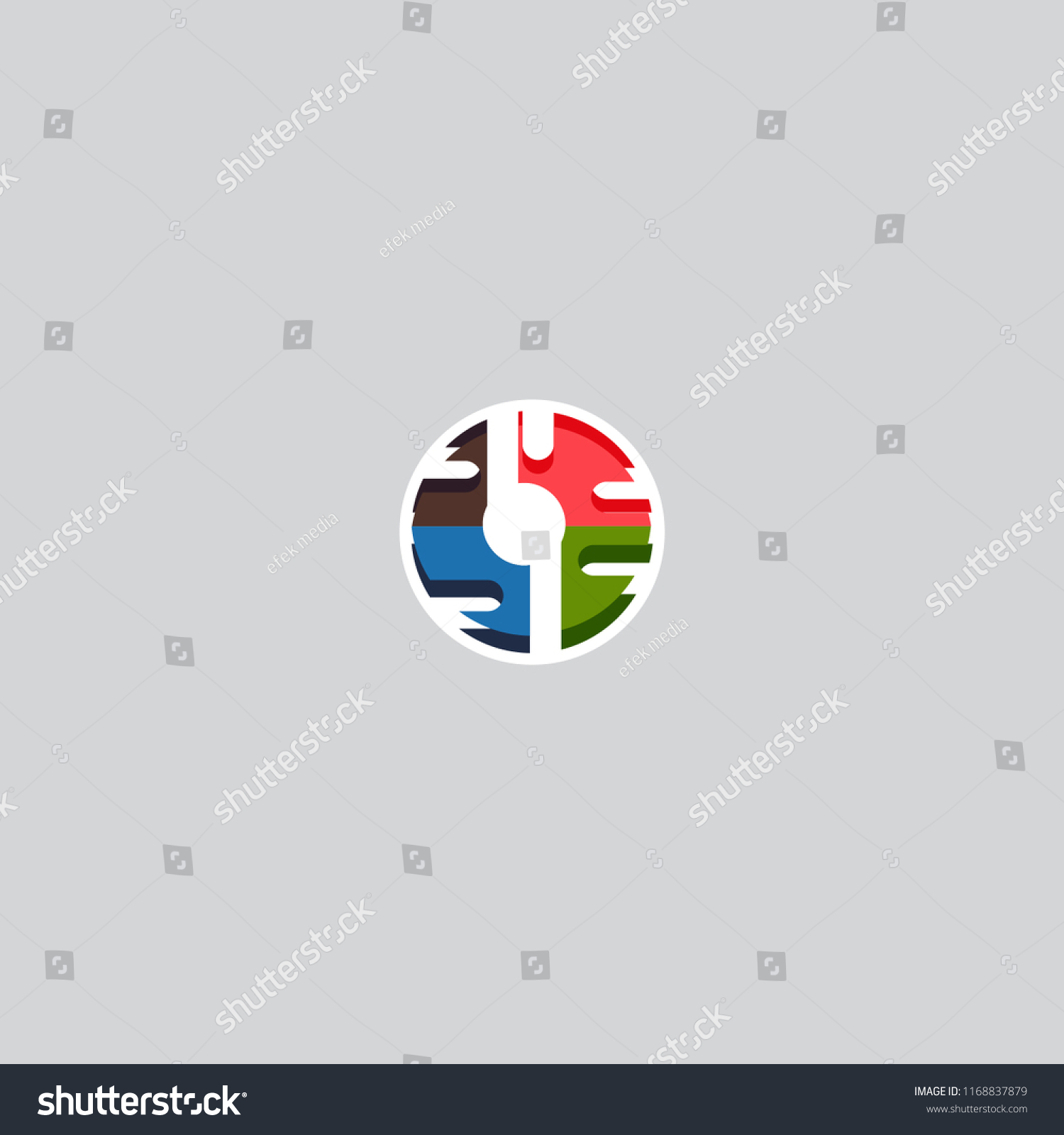 World Logo Puzzle Model Gives Different Stock Vector Royalty Free
