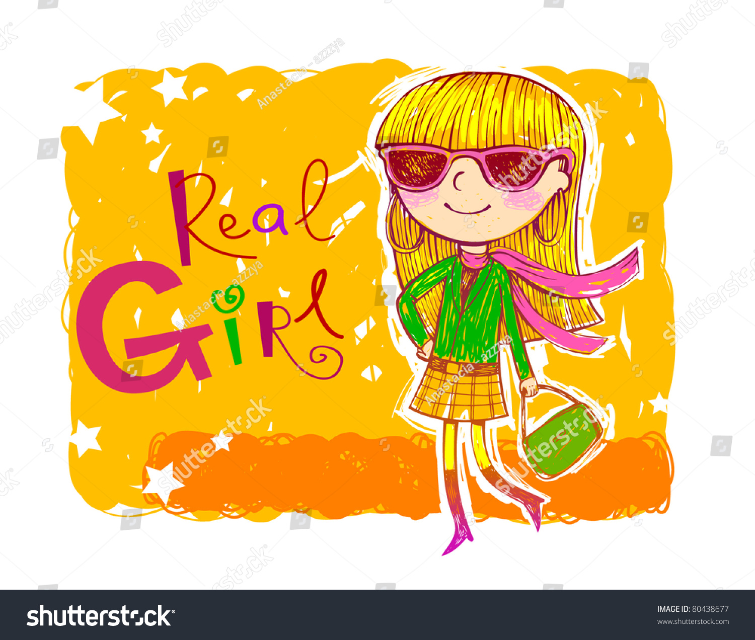 Young Girl Stock Vector Royalty Free 80438677 Shutterstock