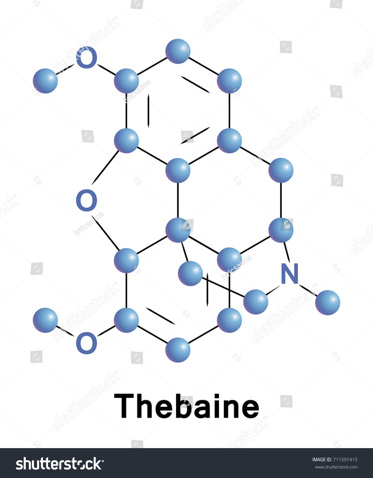 SVG of Thebaine, also known as codeine methyl enol ether, is an opiate alkaloid svg