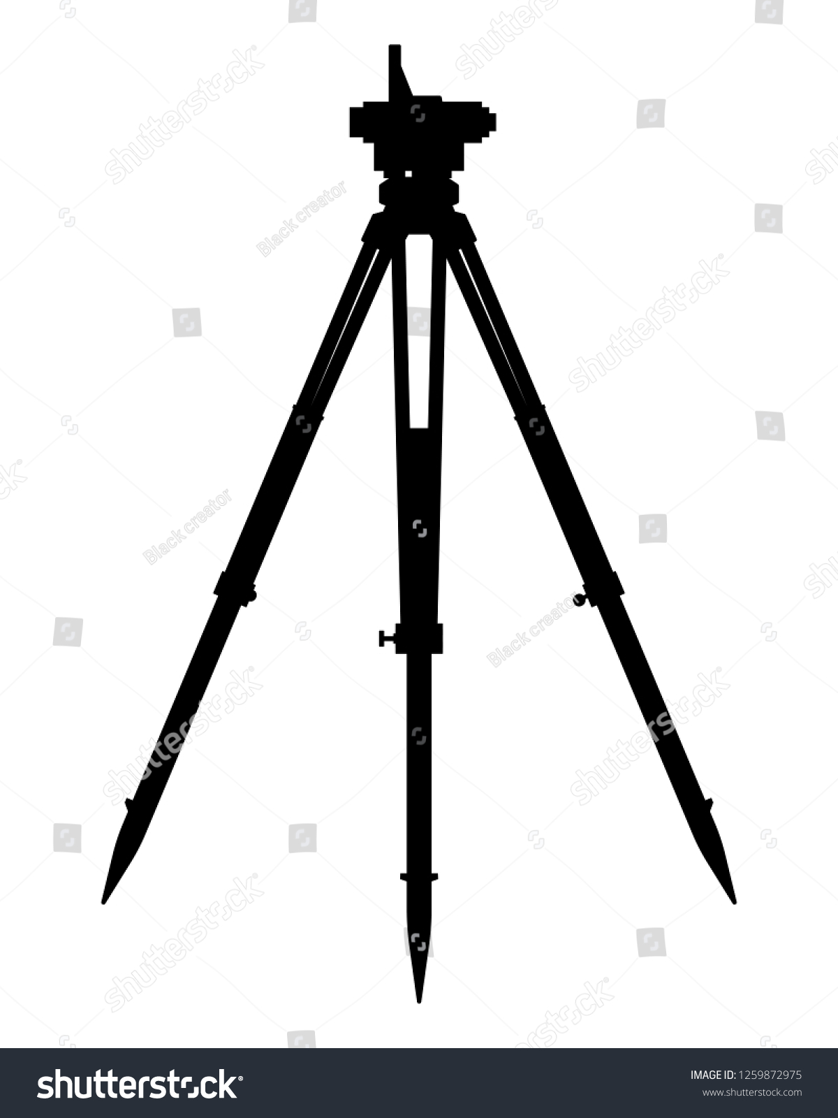 Theodolite Silhouette Vector Industrial Technology Concept Stock Vector ...