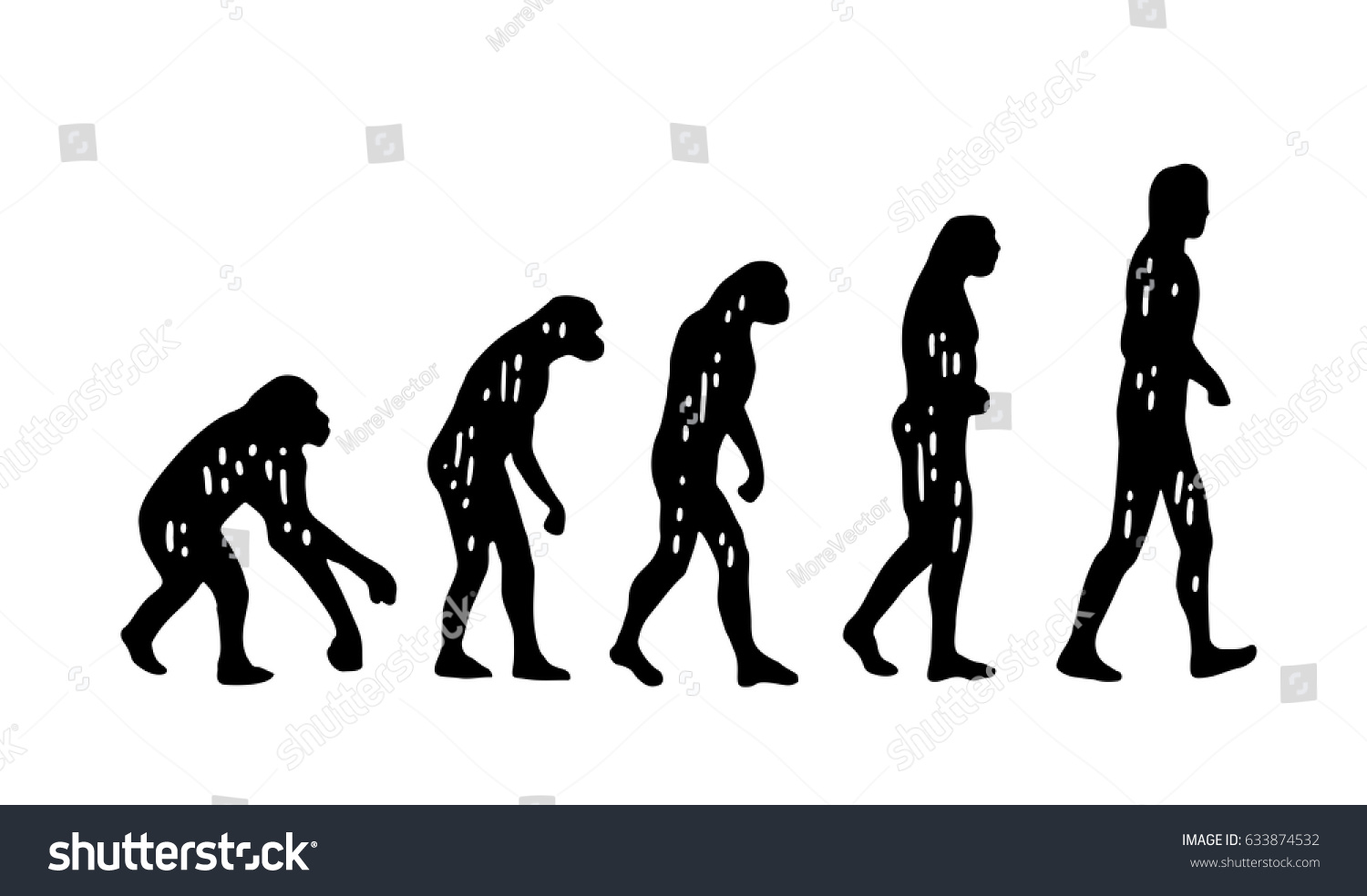 theory-evolution-human-monkey-man-vintage-stok-vekt-r-telifsiz-633874532