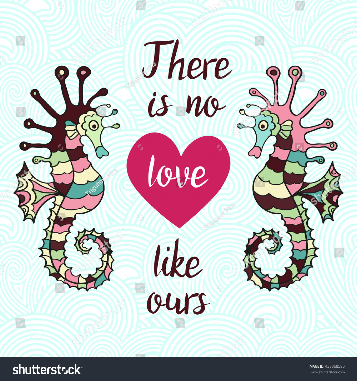 There is no love like ours Hand Drawn Typography Quote Lettering quote with heart