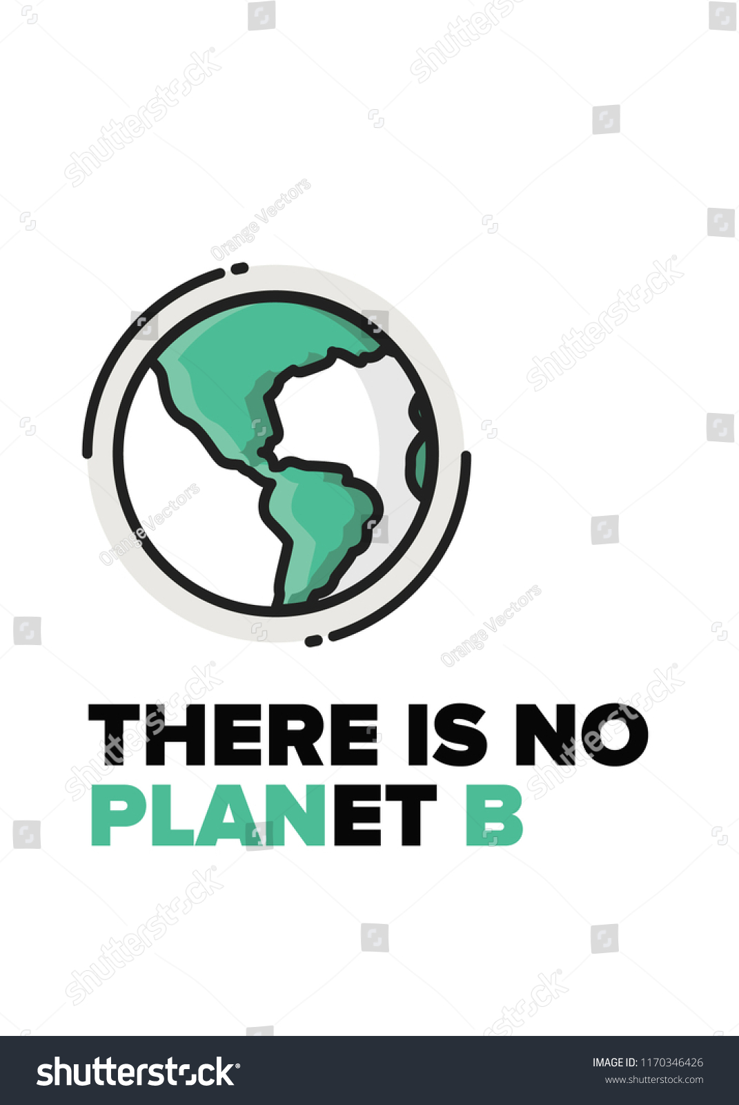 There No Planet B Quote Poster Stock Vector (Royalty Free) 1170346426 ...