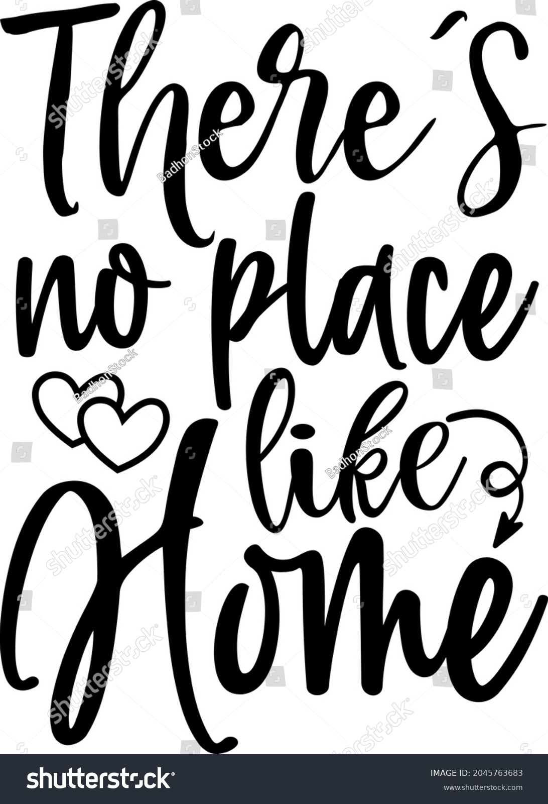 SVG of There's no place like home SVG Design | Family SVG Cut Files svg