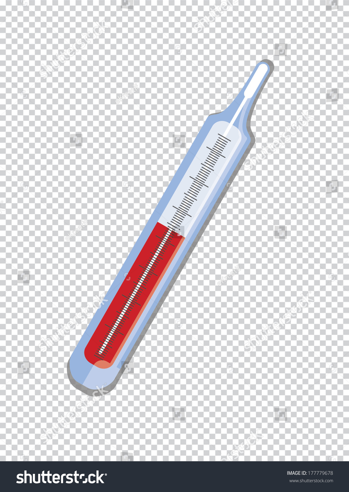Thermometer Icon On Transparent Background Vector Stock Vector (Royalty