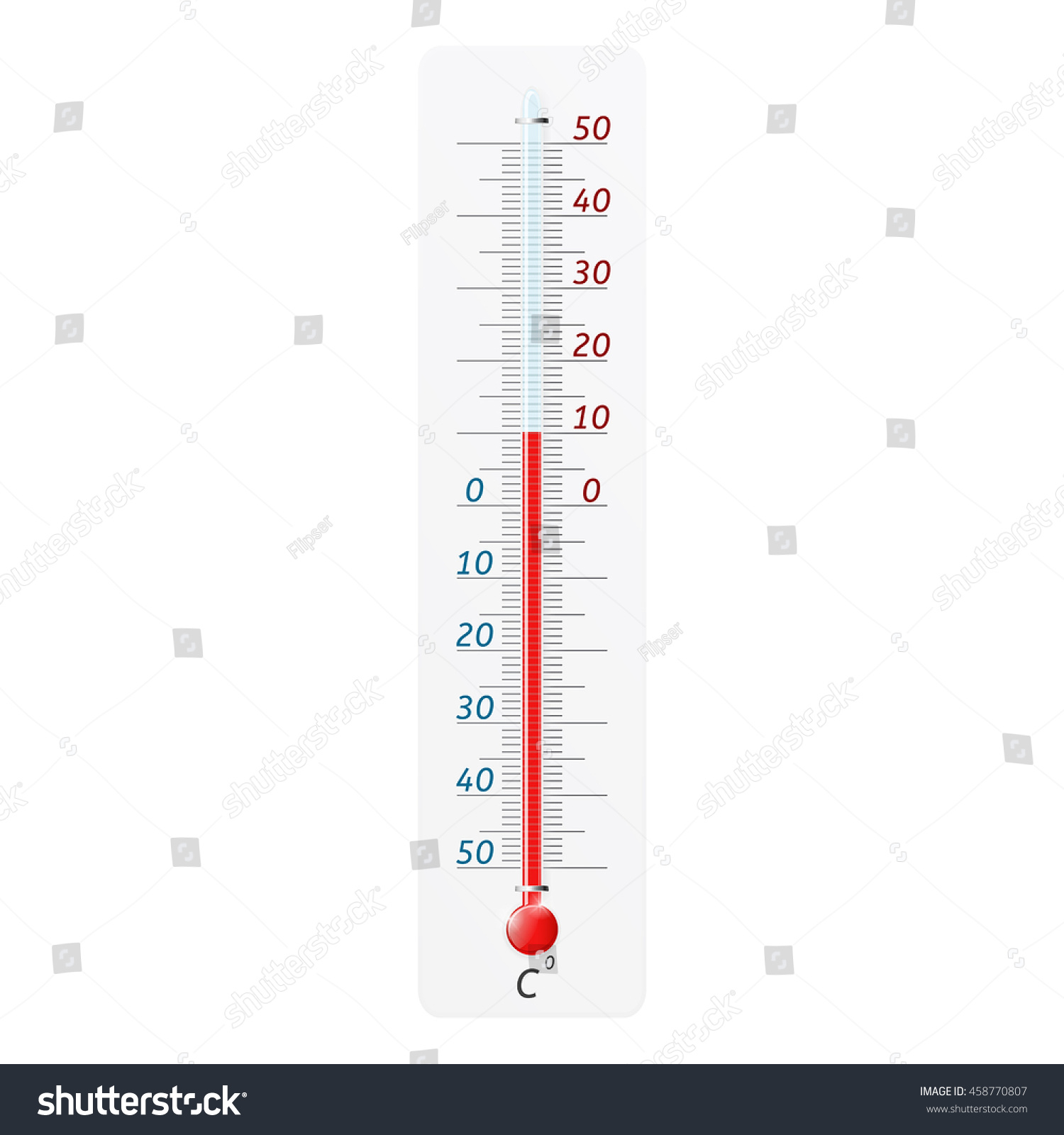 Thermometer Weather Outdoor Temperature Meter Vector Stock Vector ...