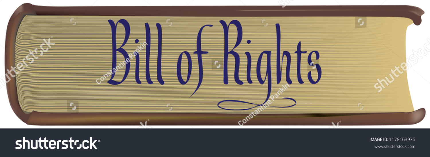 SVG of Thick old book Bill of Rights, pages of the book side view svg