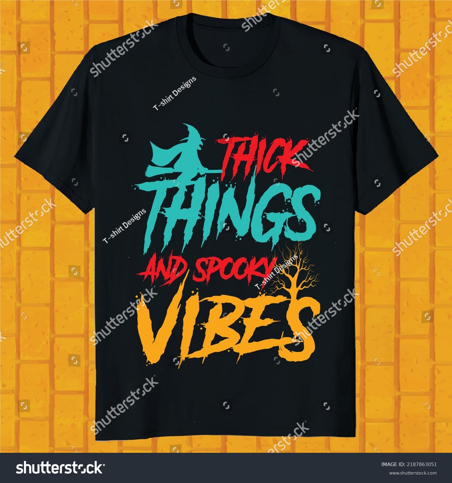 SVG of thick things and spooky vibes hello ween t-shirt design svg