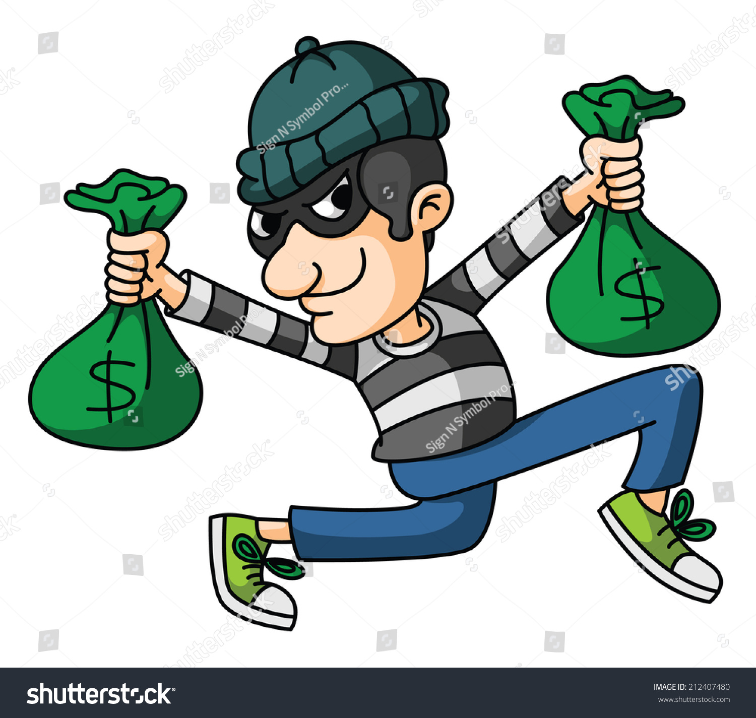 Thief Stock Vector Illustration 212407480 : Shutterstock