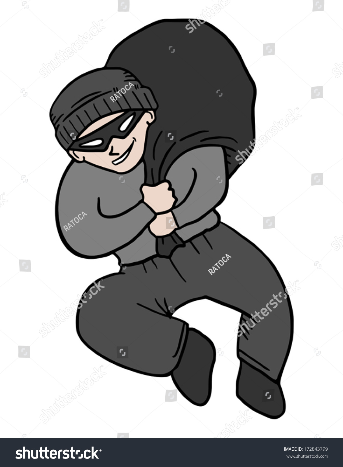 Thief Draw Stock Vector (Royalty Free) 172843799