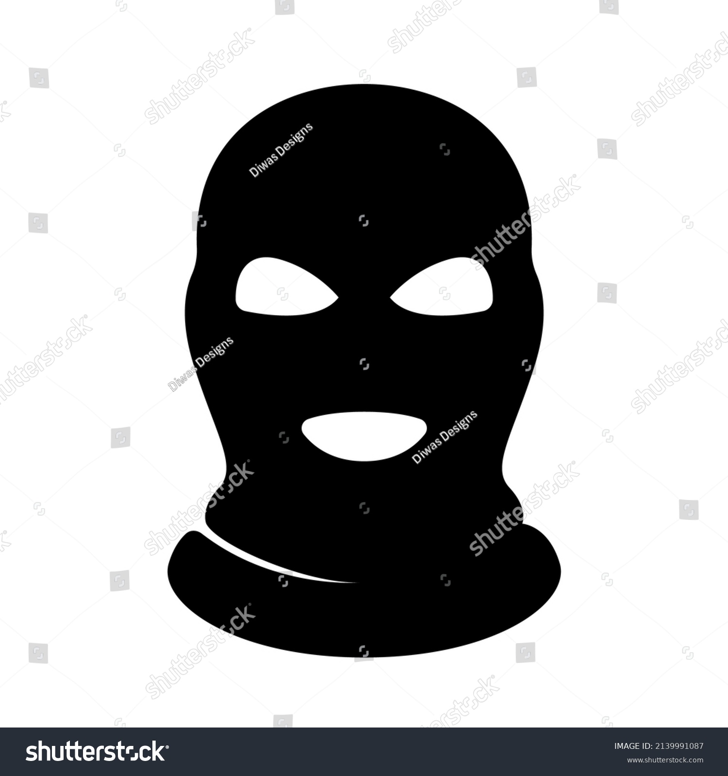 SVG of thief mask vector illustration robber face mask Flat Logo Icon Clipart svg