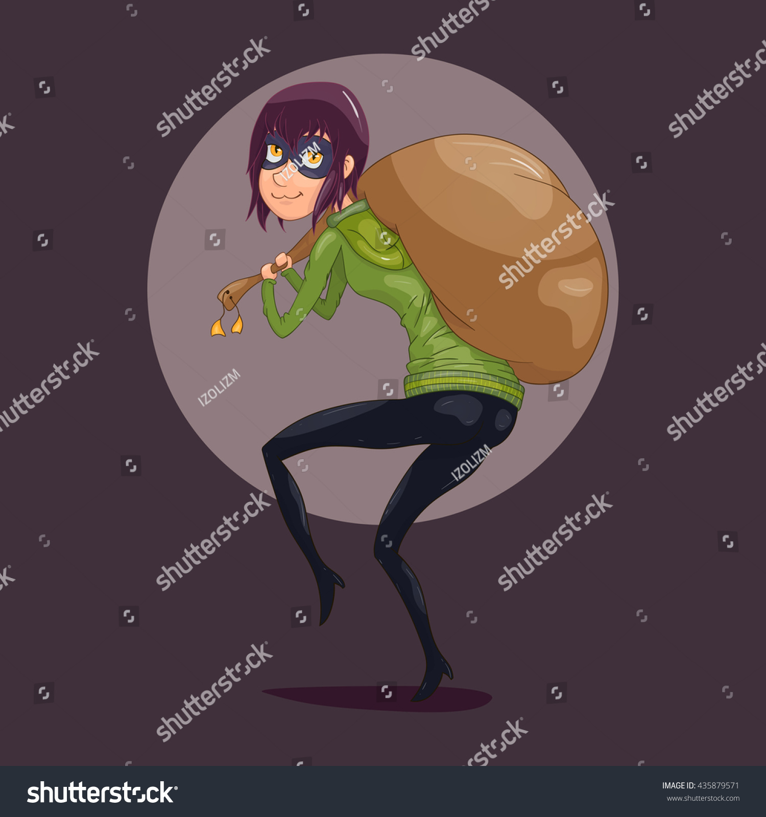 Thief Woman Cartoon Character Cartoon Vector Stock Vector (Royalty Free ...