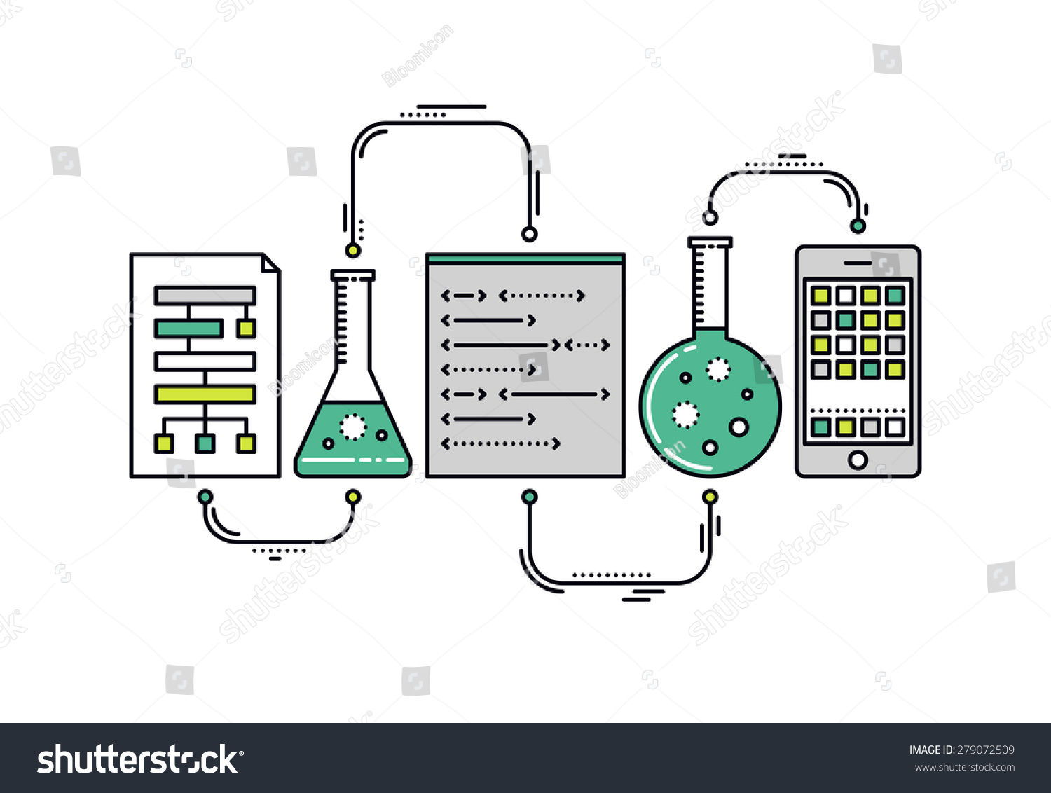 Download Thin Line Flat Design Laboratory Experiment Stock Vector (Royalty Free) 279072509 - Shutterstock