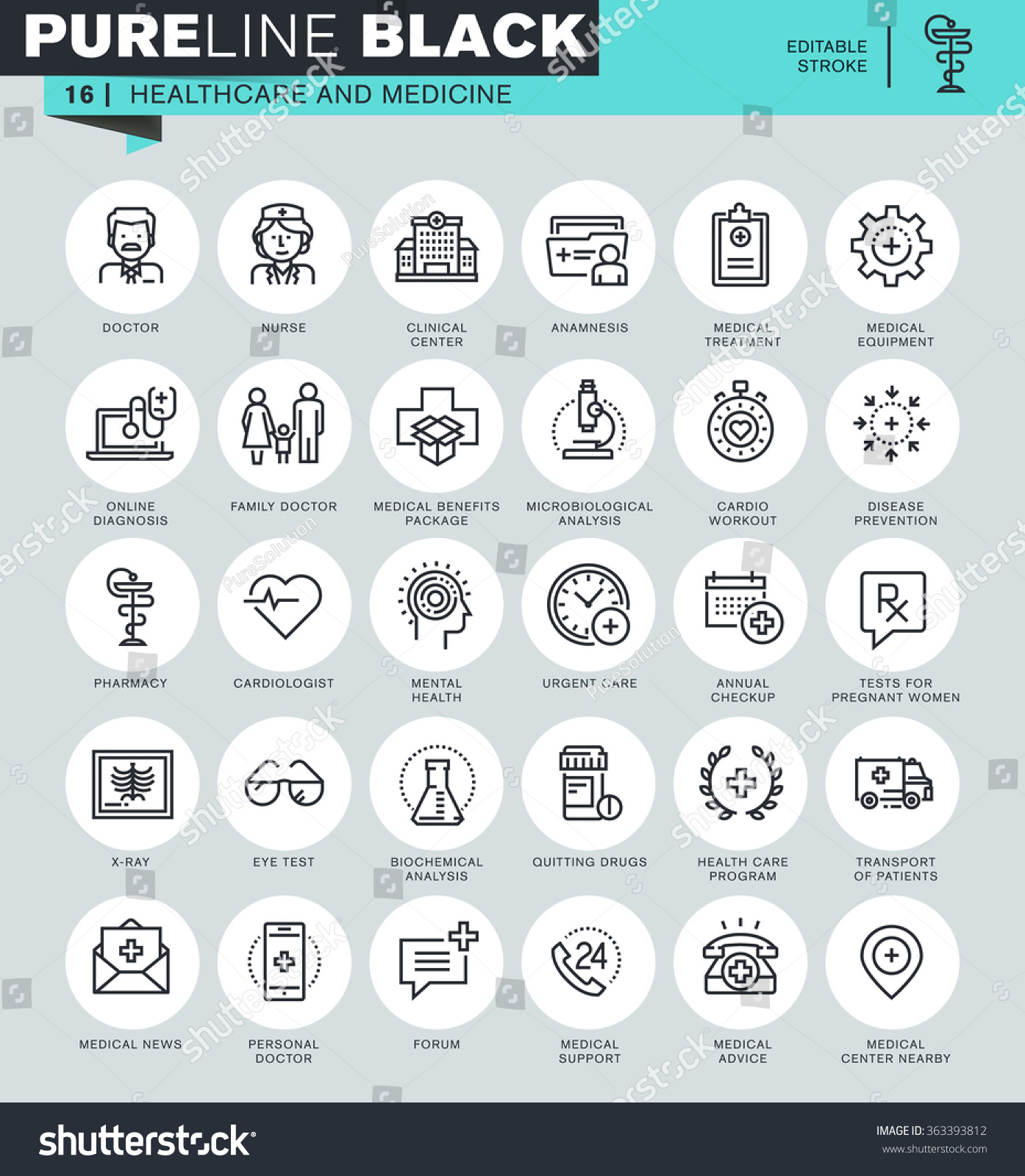 SVG of Thin line icons set of healthcare and medicine, hospital services, laboratory analyzes. Icons for website and mobile website and apps with editable stroke.  svg