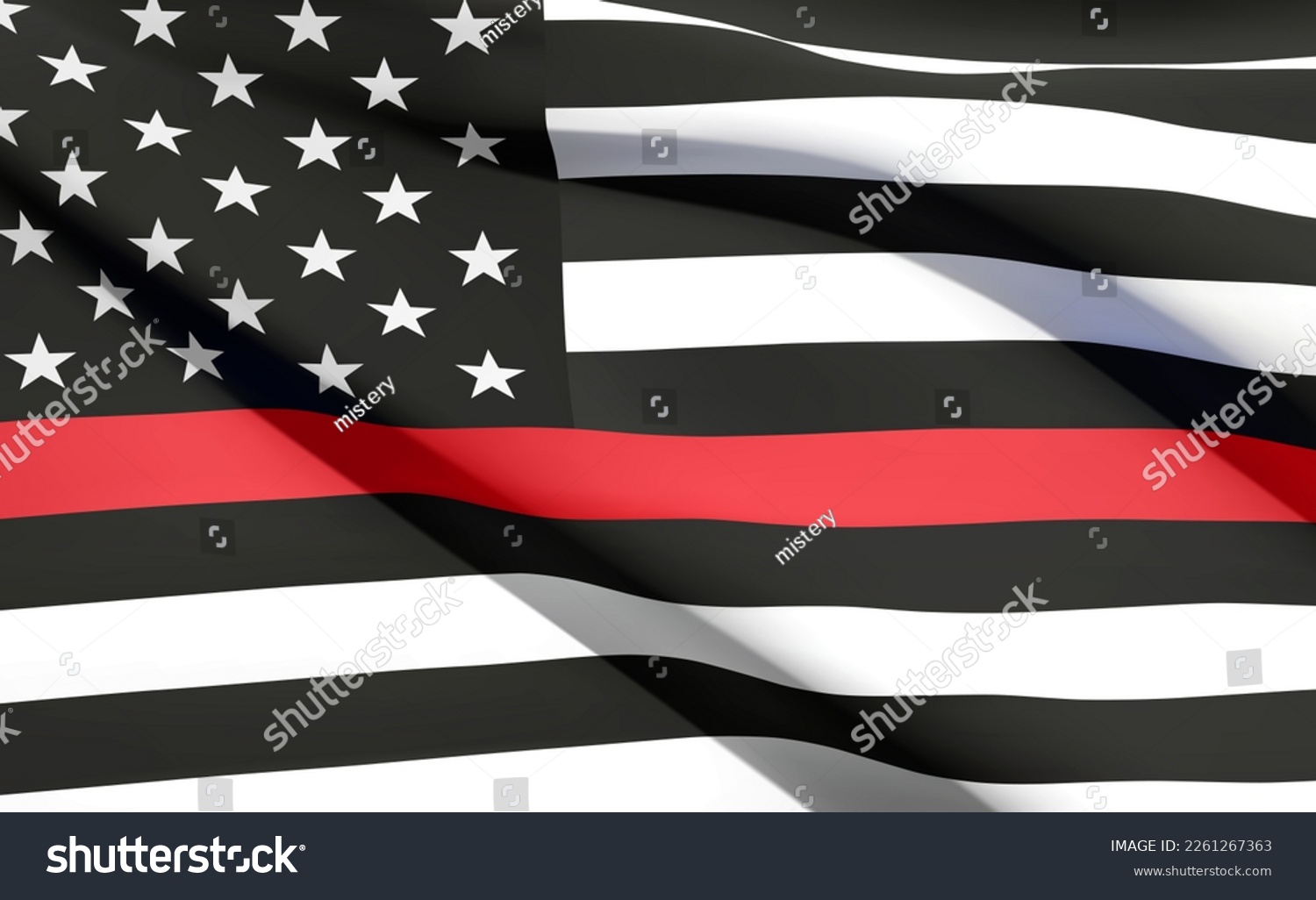 SVG of Thin Red Line. Firefighter Flag. Remembering, memories on fallen fire fighters officers on duty. EPS10 vector svg