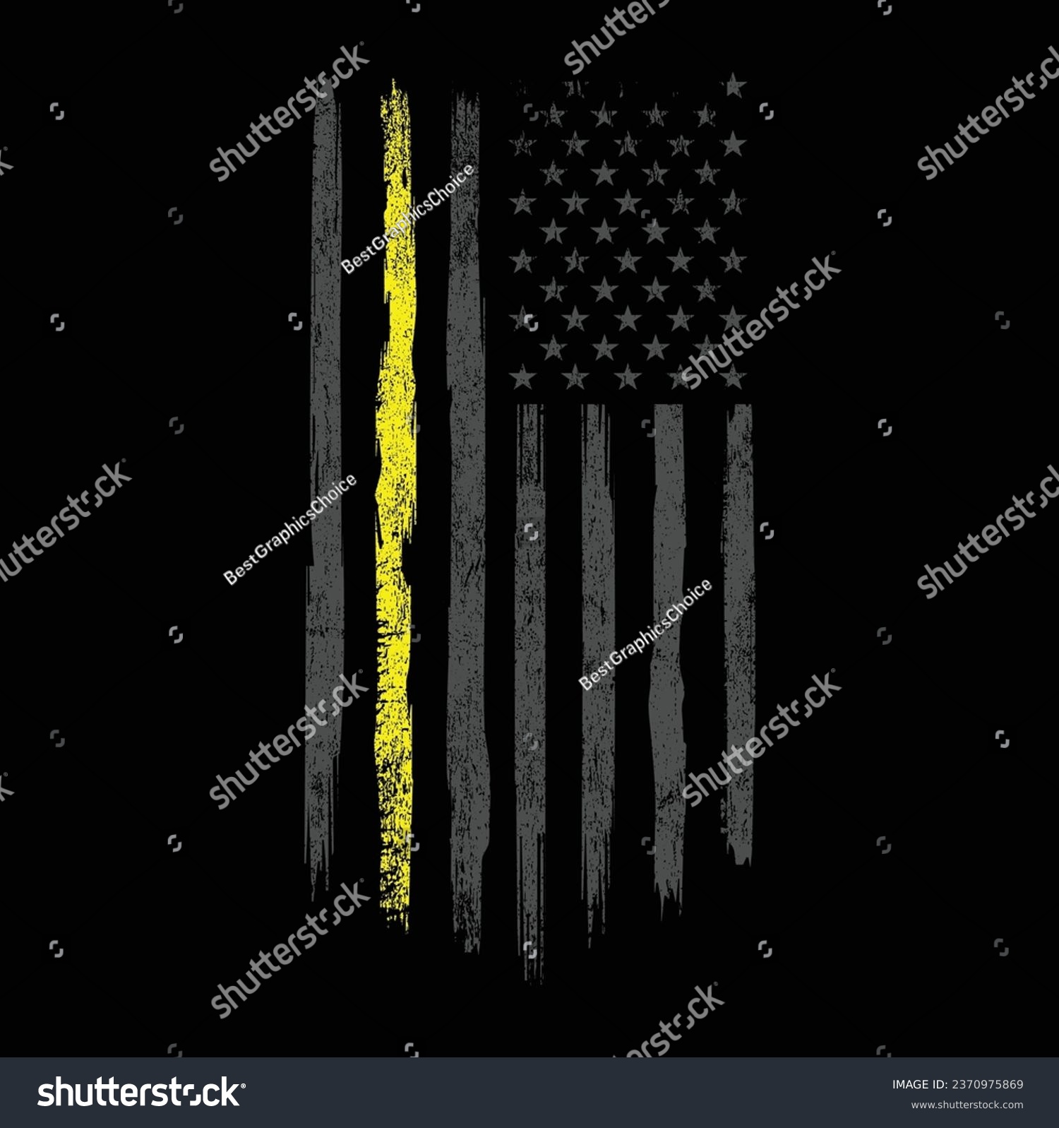 SVG of Thin Yellow Line Flag Emergency Dispatchers Flag T-Shirt Vector, Dispatcher Shirt, 911 dispatcher Tee dispatch SVG, distressed flag SVG, dispatcher shirt,	 svg