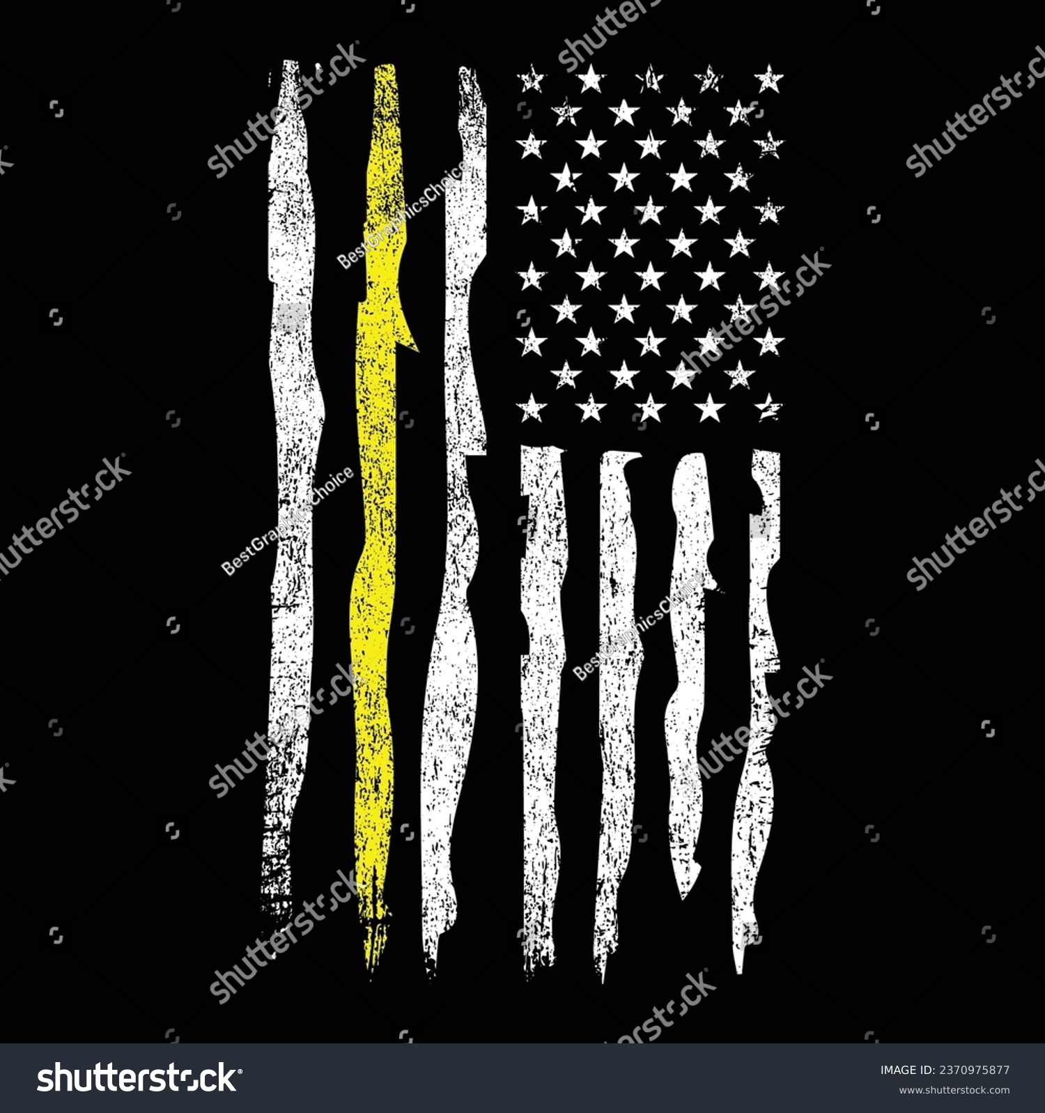 SVG of Thin Yellow Line Flag Emergency Dispatchers Flag T-Shirt Vector, Dispatcher Shirt, 911 dispatcher Tee dispatch SVG, distressed flag SVG, dispatcher shirt,	 svg
