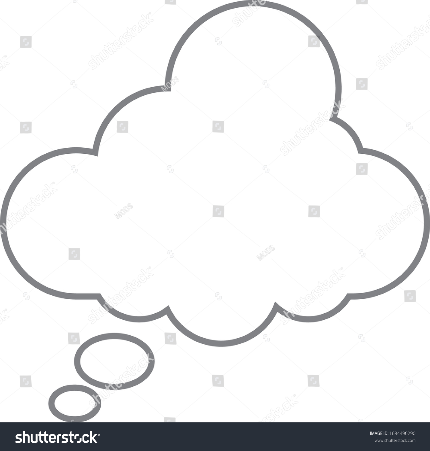 Think Bubble Icon Design Isolated On Stock Vector (Royalty Free) 1684490290