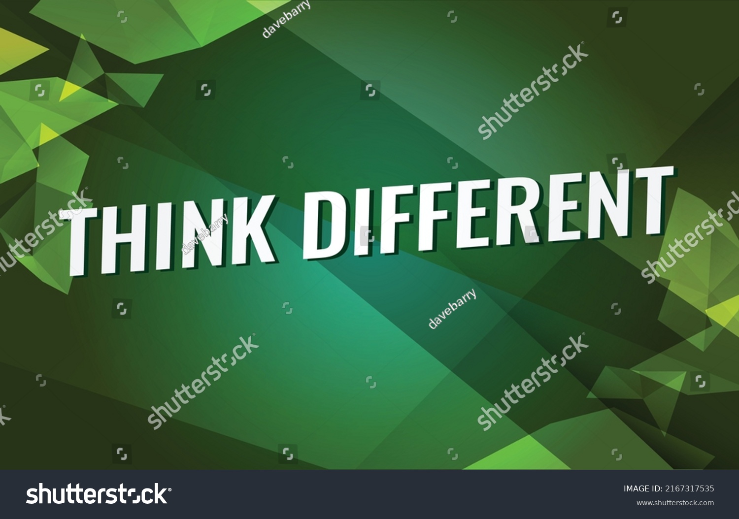 think-different-word-vector-illustration-green-stock-vector-royalty