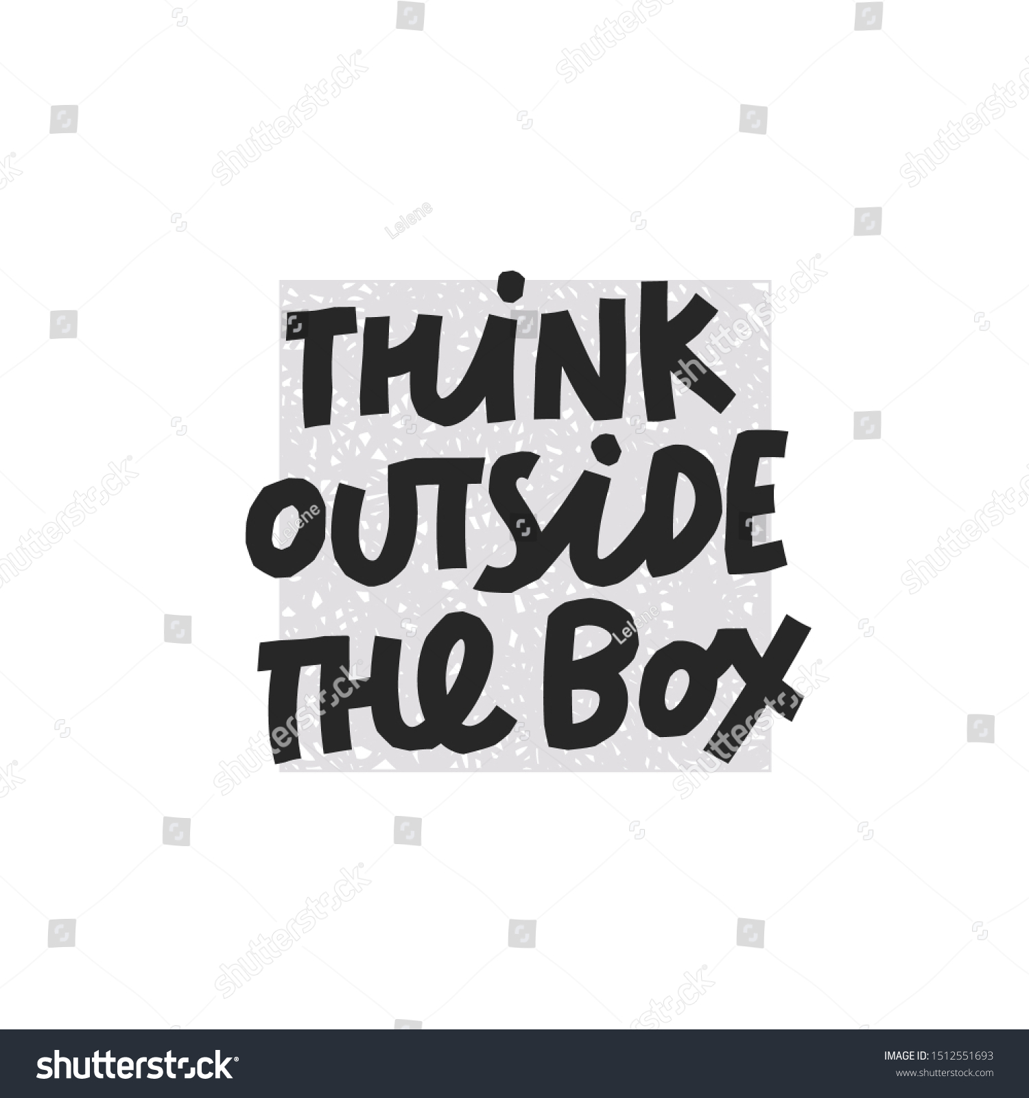 Think Outside Box Paper Cutout Quote Stock Vector (Royalty Free ...