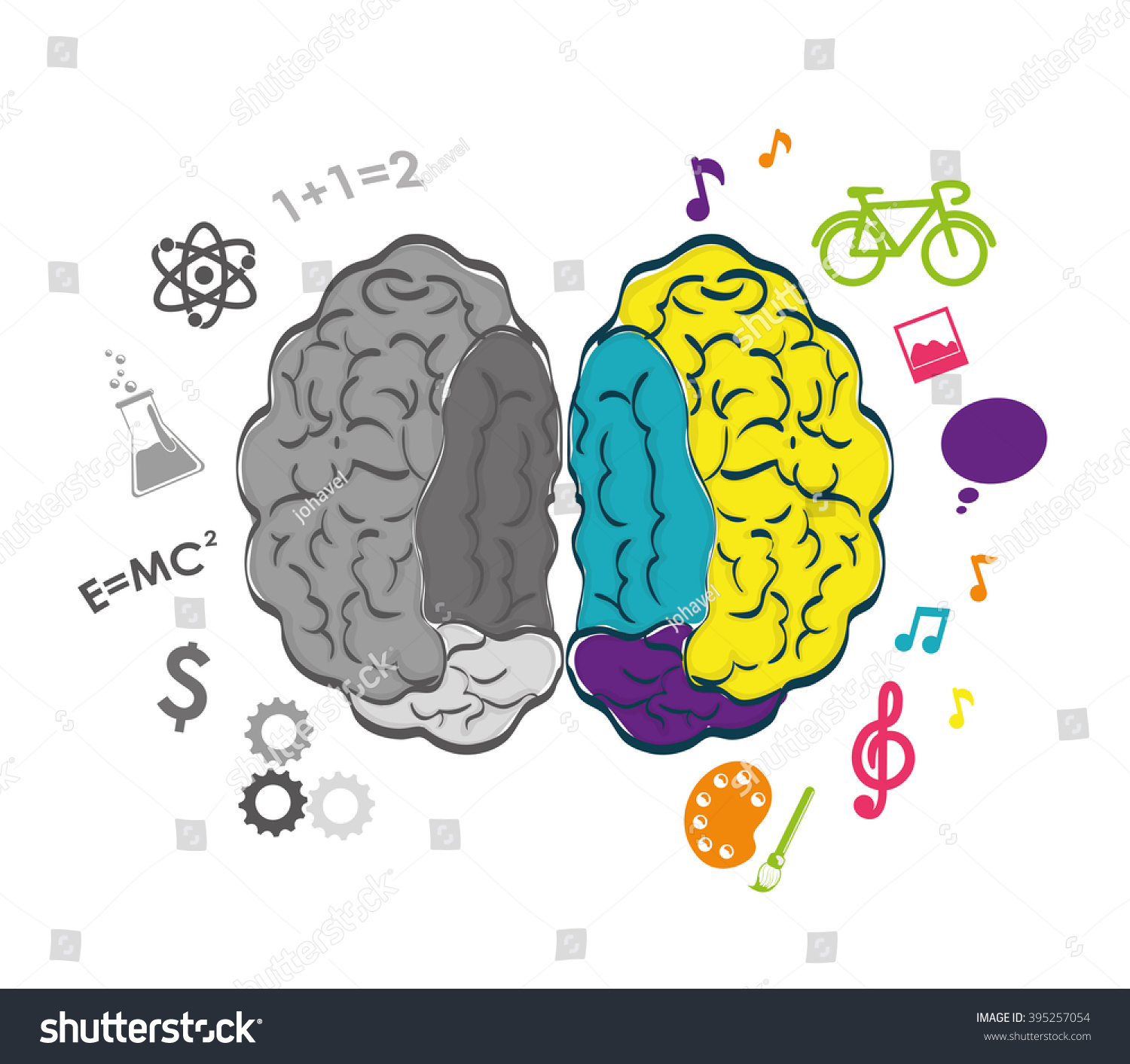 Thinking Brain Design Stock Vector 395257054 - Shutterstock