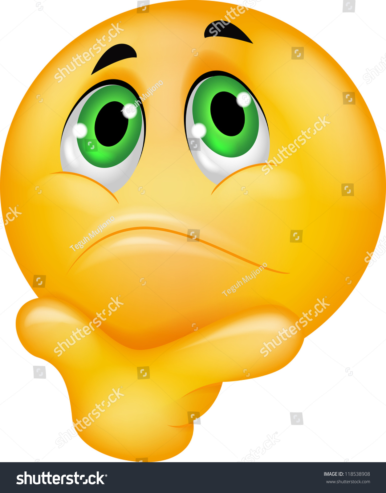 Thinking Emoticon Stock Vector 118538908 - Shutterstock