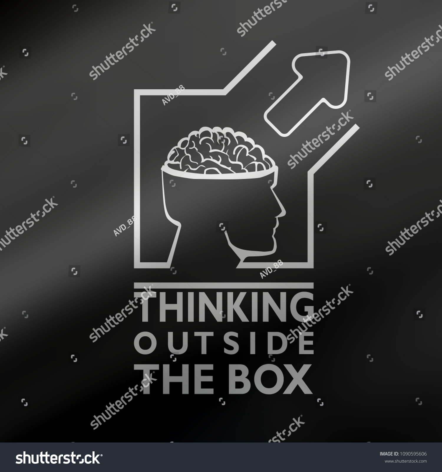 Thinking Outside Box Concept Illustration Stock Vector Royalty Free 1090595606 Shutterstock 1727