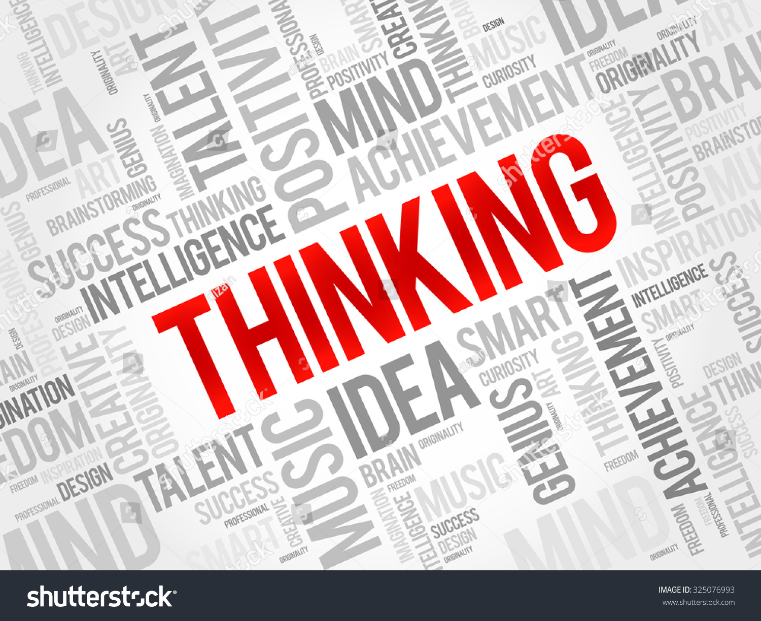 Thinking Word Cloud Business Concept Stock Vector (Royalty Free ...