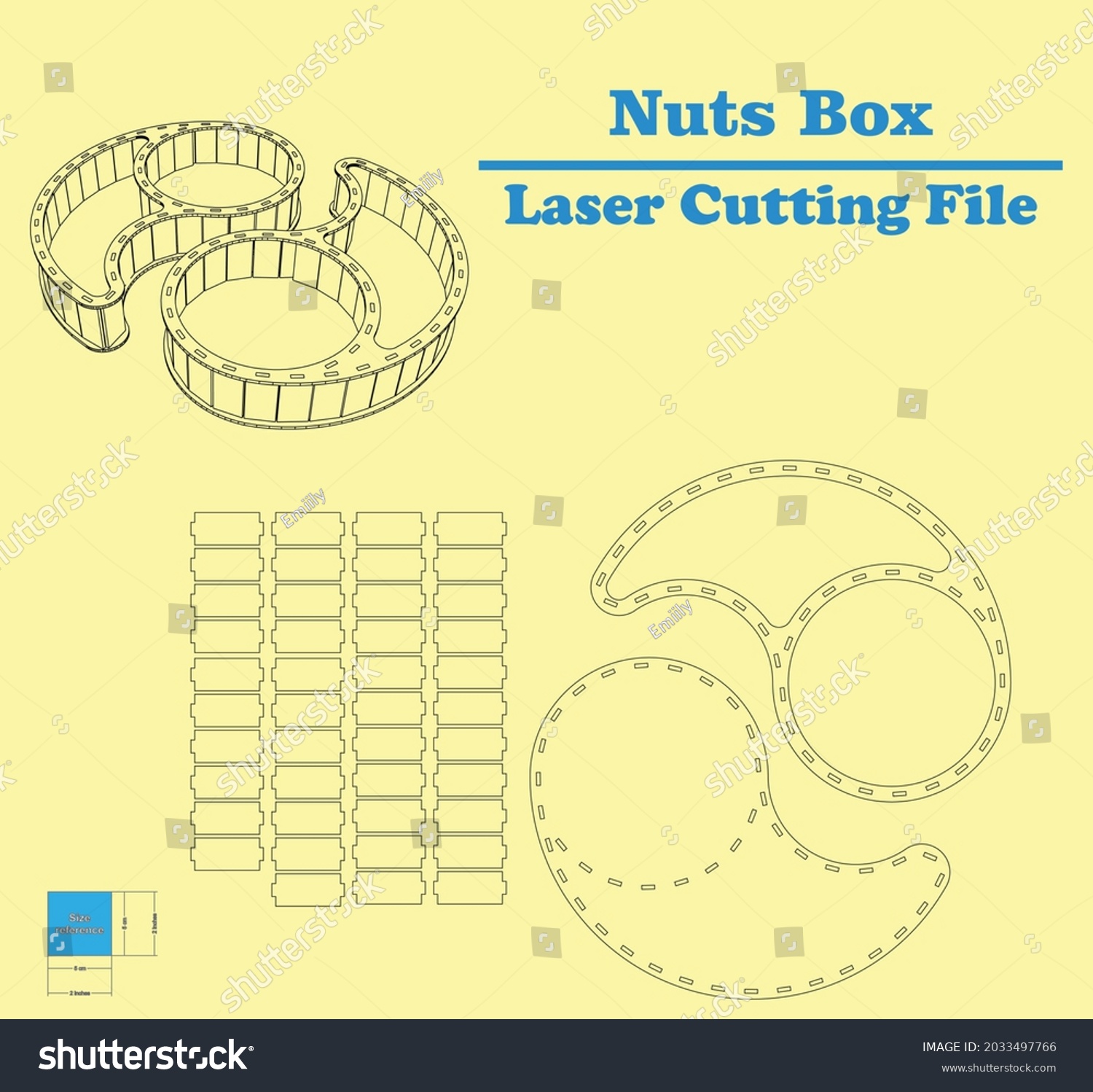 SVG of this cute Nuts box is available for all 3mm material thicknesses. svg